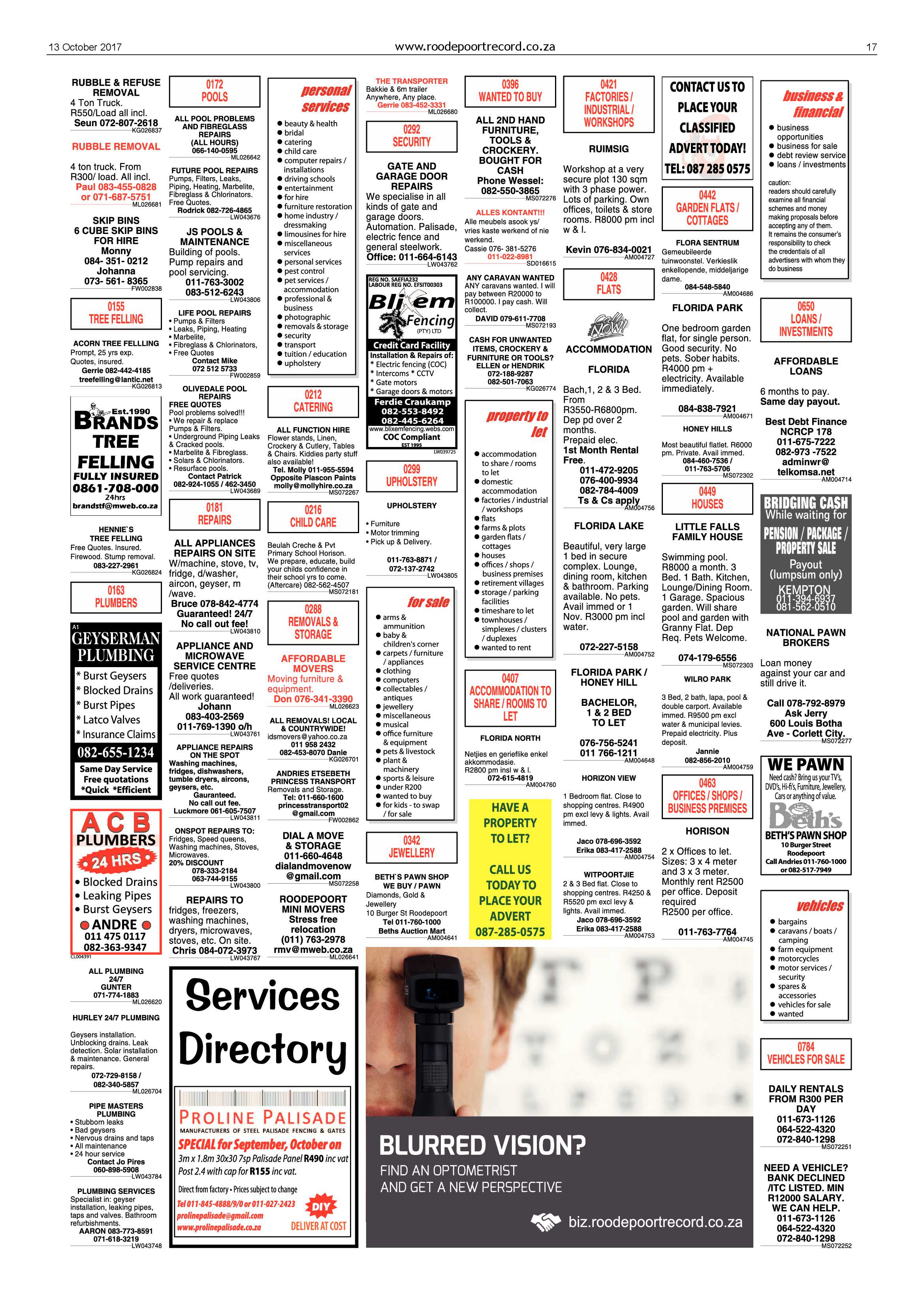 Roodepoort Record 13 October 2017 page 17