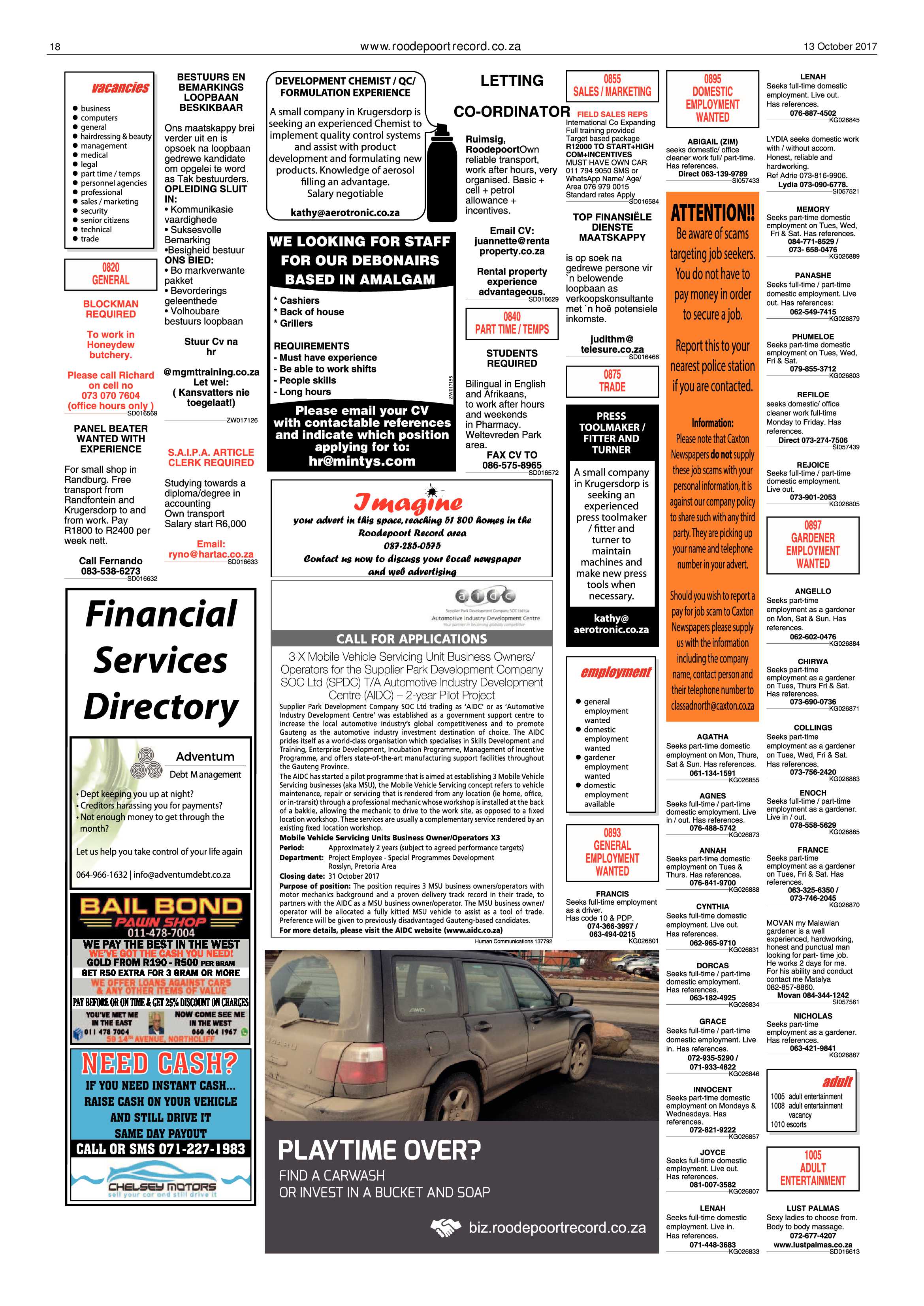 Roodepoort Record 13 October 2017 page 18