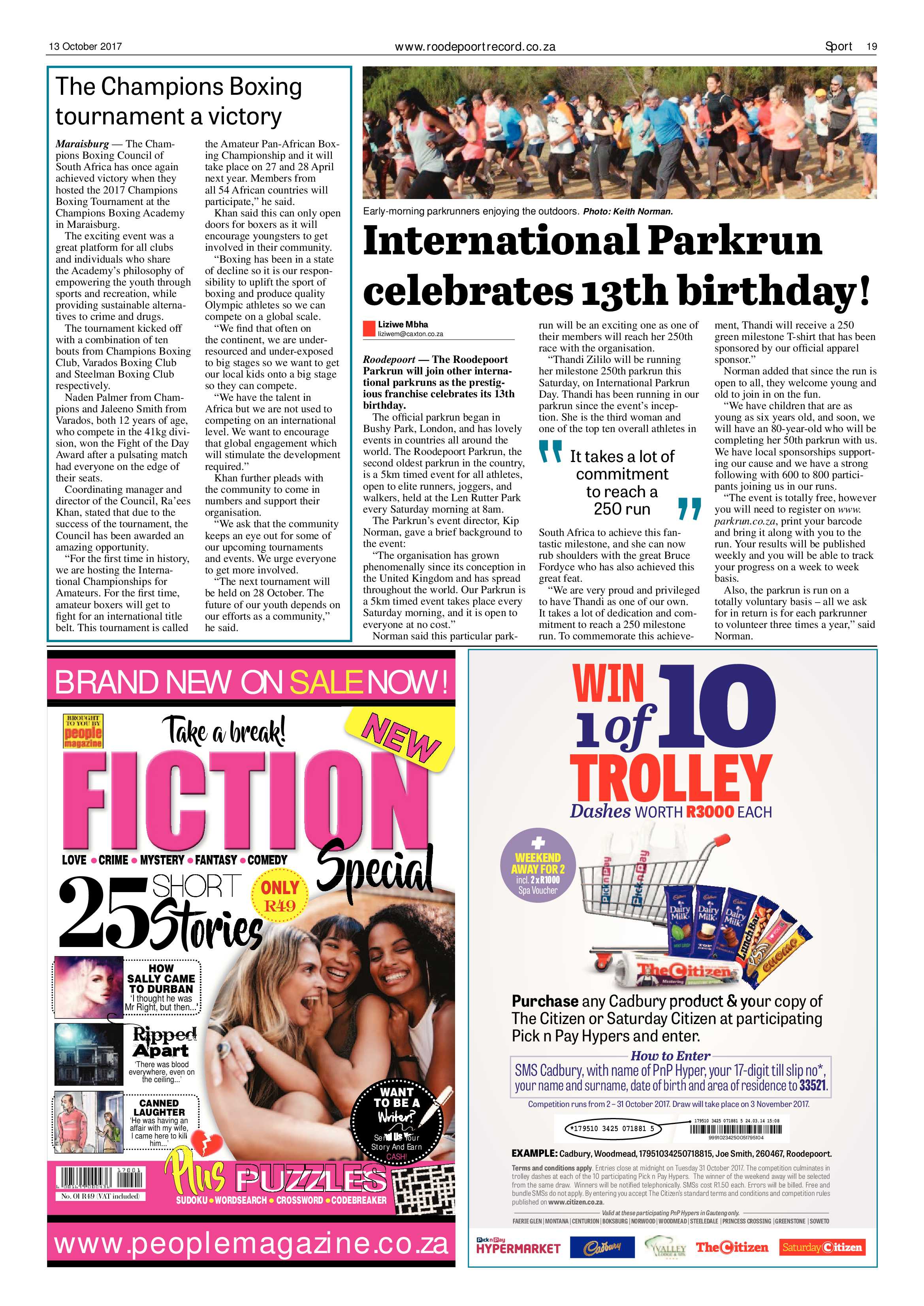 Roodepoort Record 13 October 2017 page 19