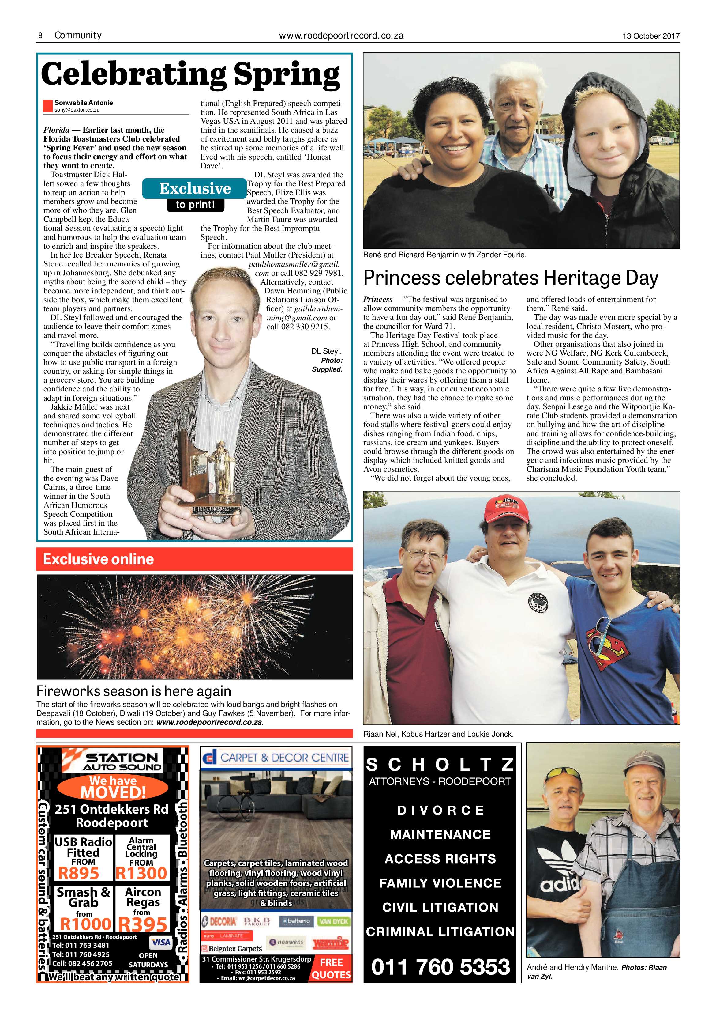 Roodepoort Record 13 October 2017 page 8