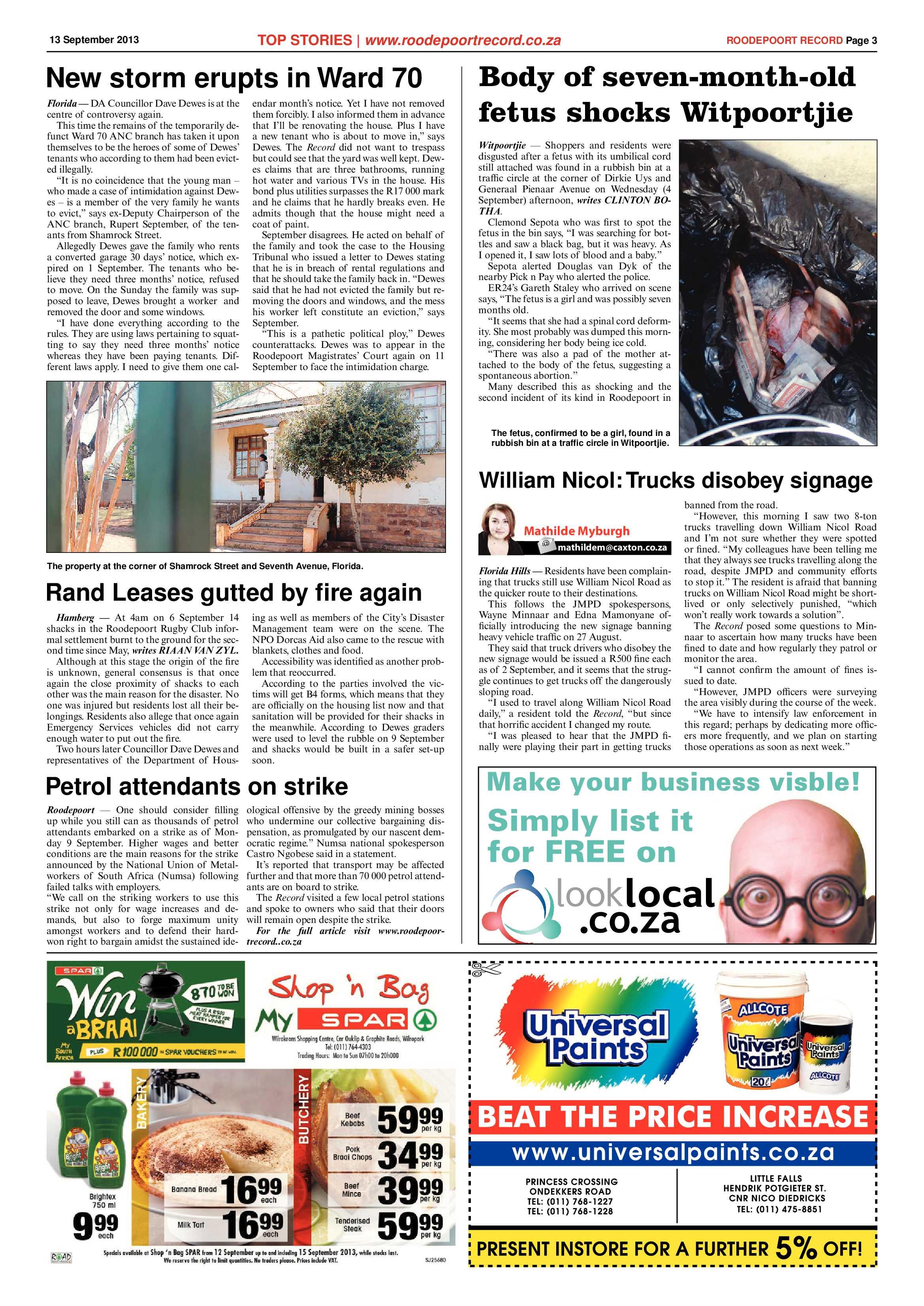Roodepoort Record 13 September 2013 page 3
