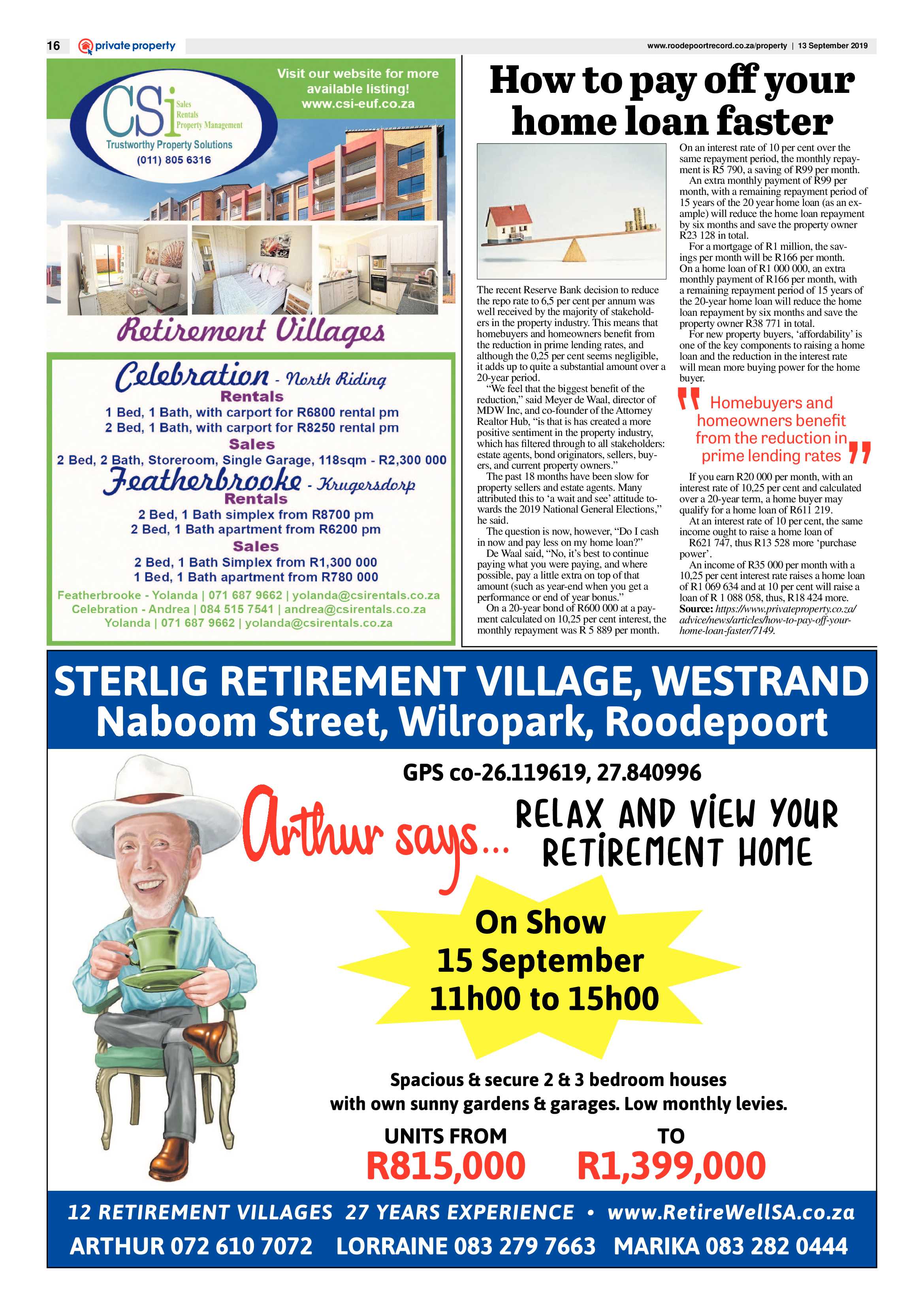 Roodepoort Record 13 September 2019 page 16