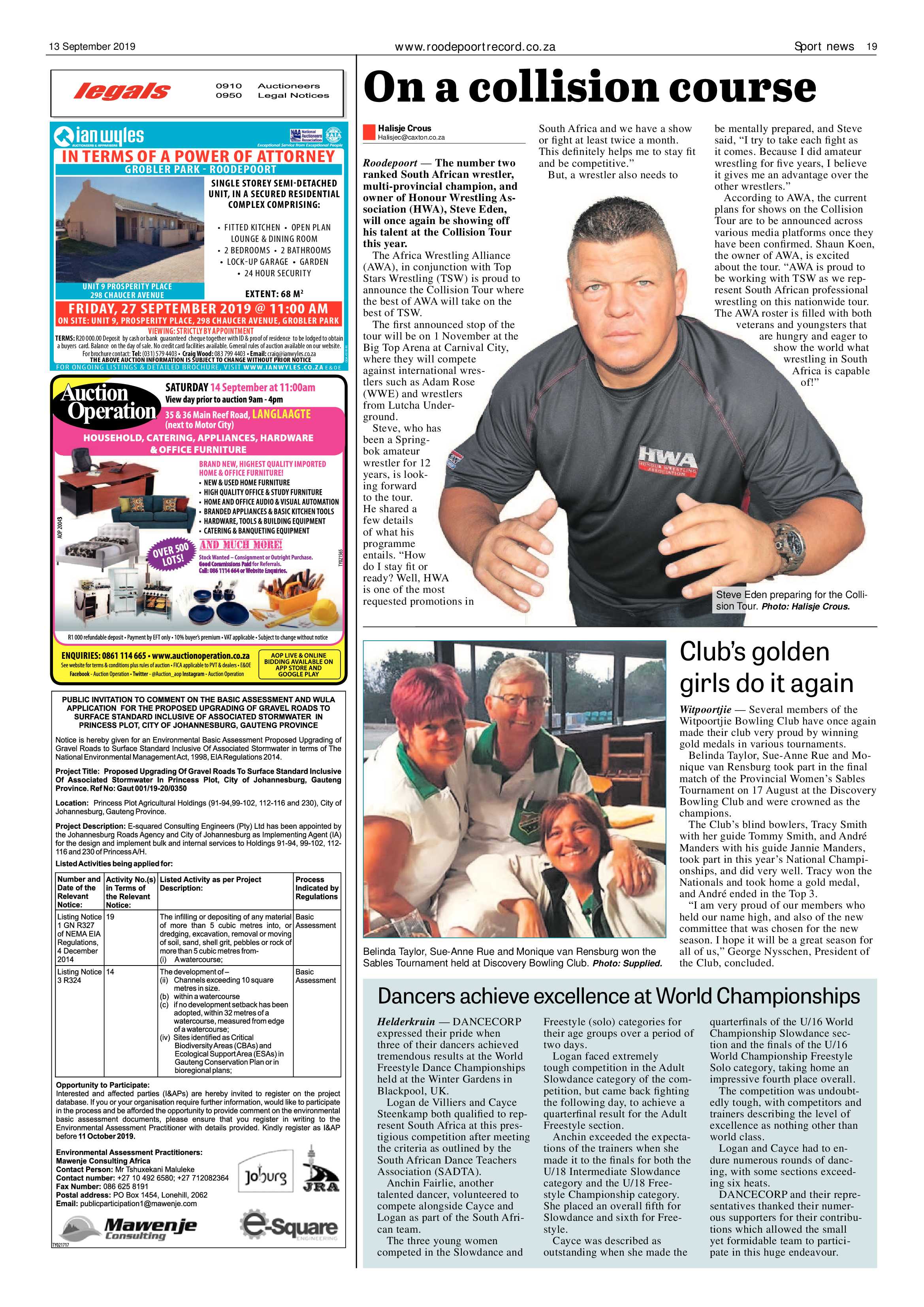 Roodepoort Record 13 September 2019 page 19