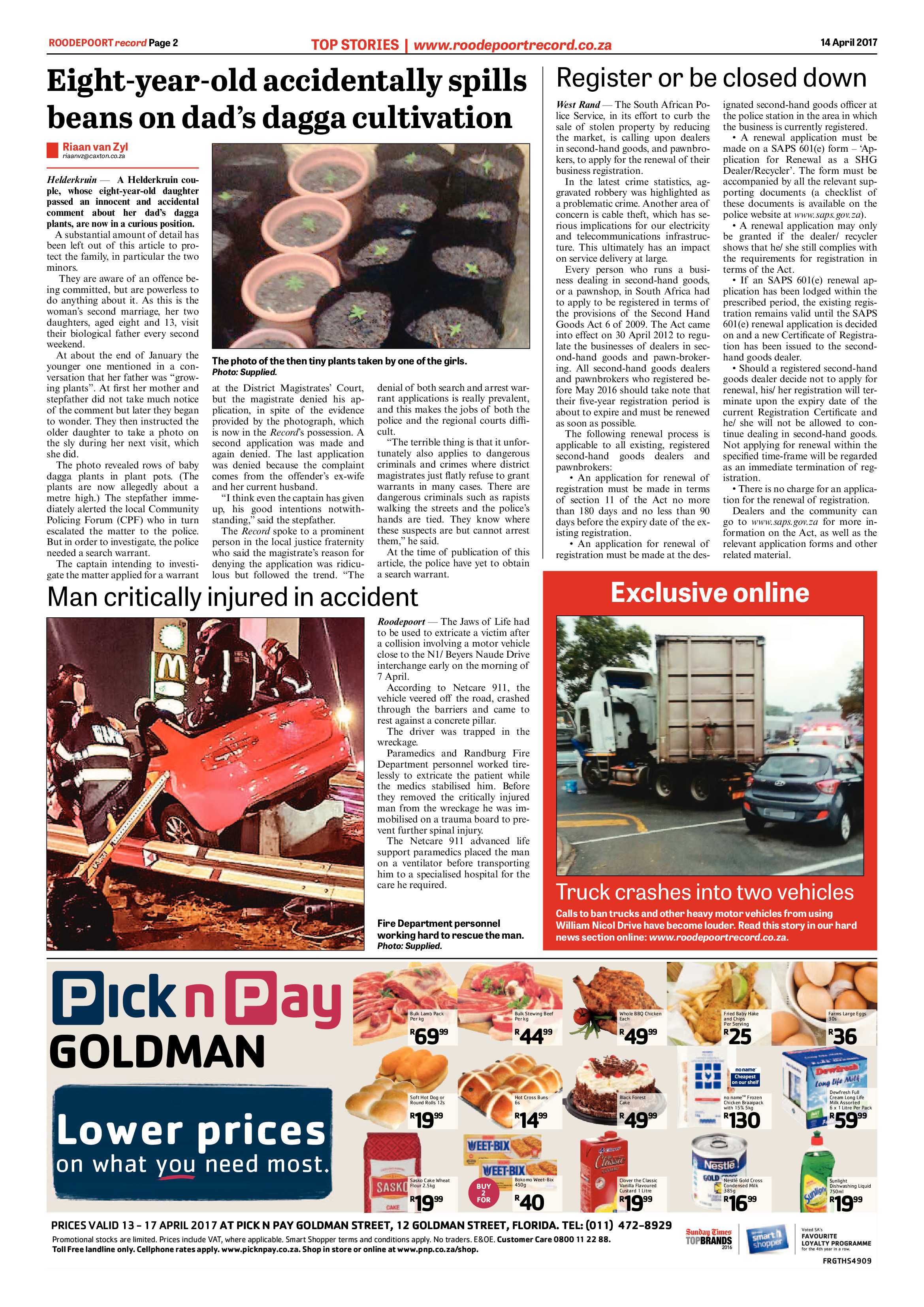 Roodepoort Record 14 April 2017 page 2
