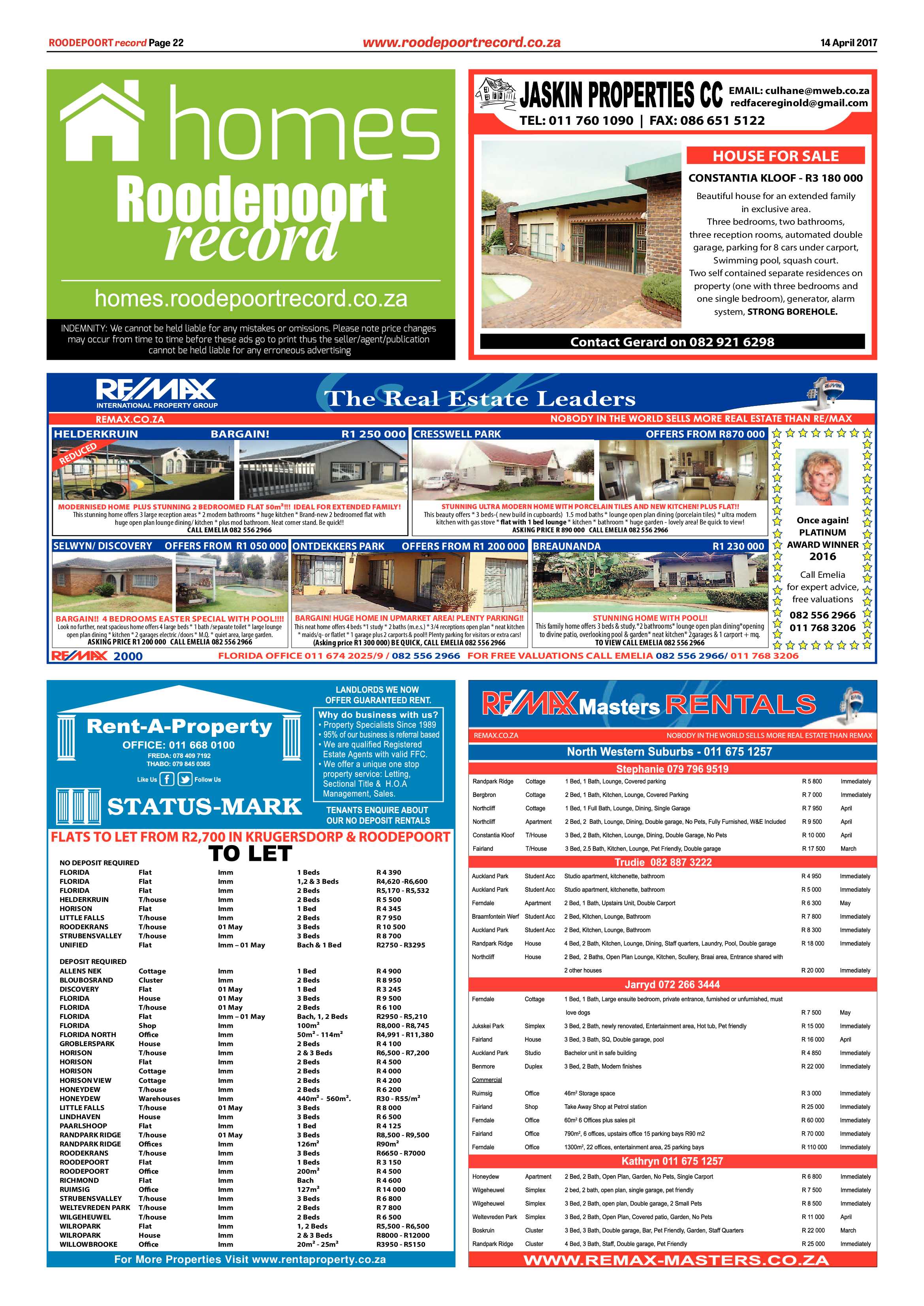 Roodepoort Record 14 April 2017 page 22