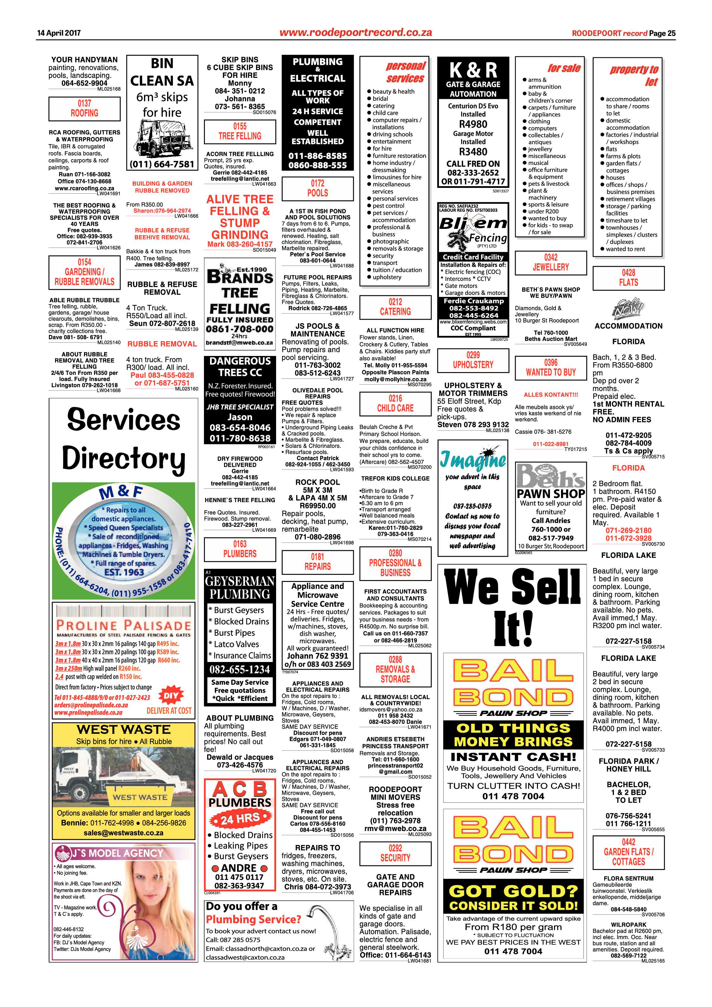 Roodepoort Record 14 April 2017 page 25