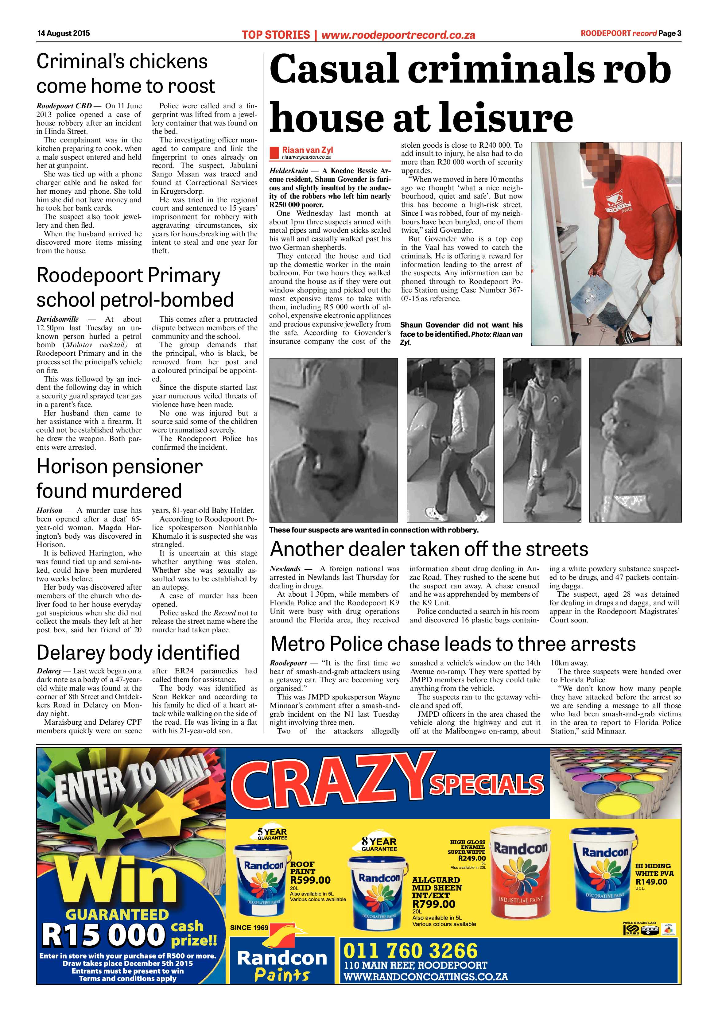 Roodepoort Record 14 August 2015 page 3