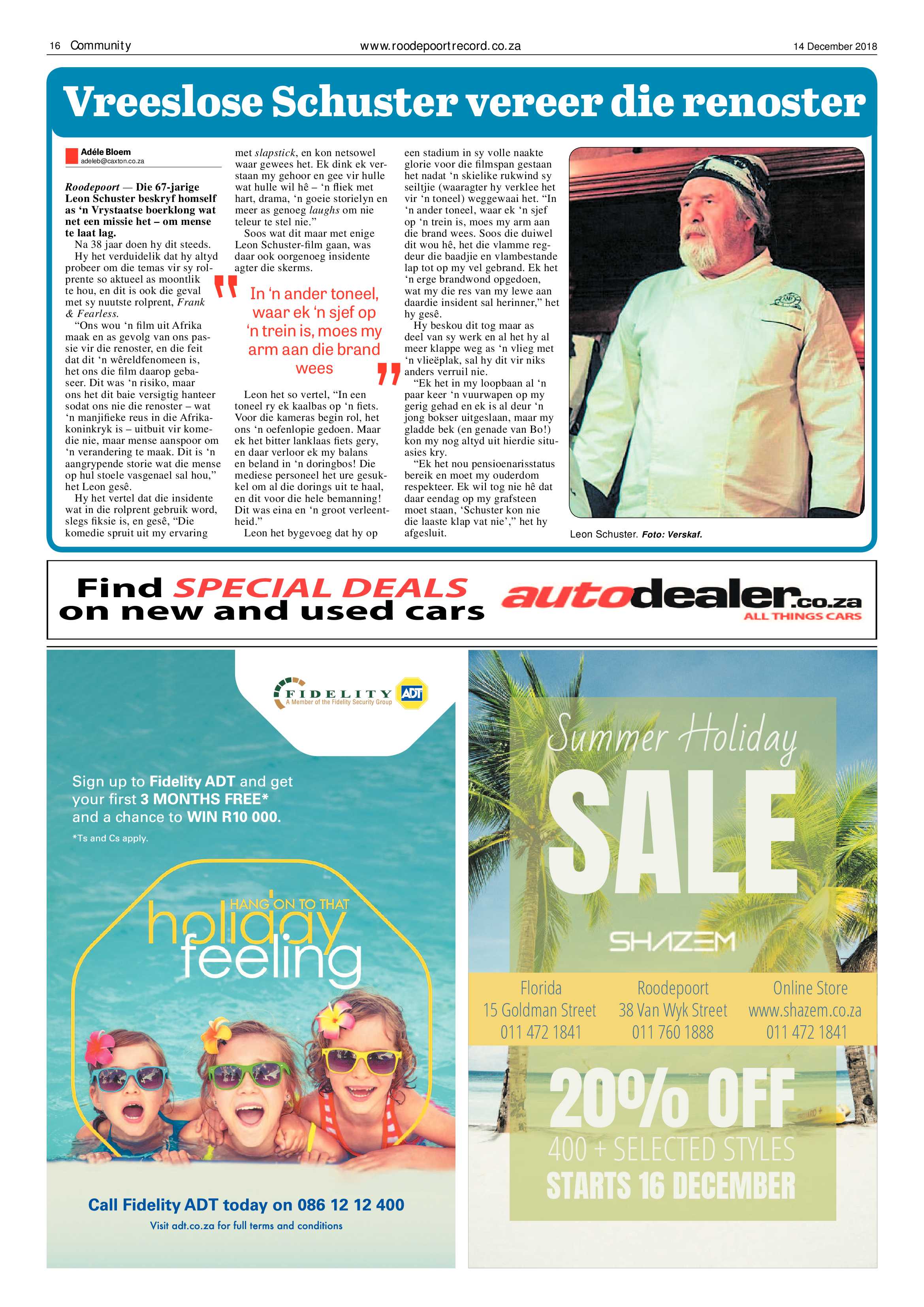 Roodepoort Record 14 December 2018 page 16