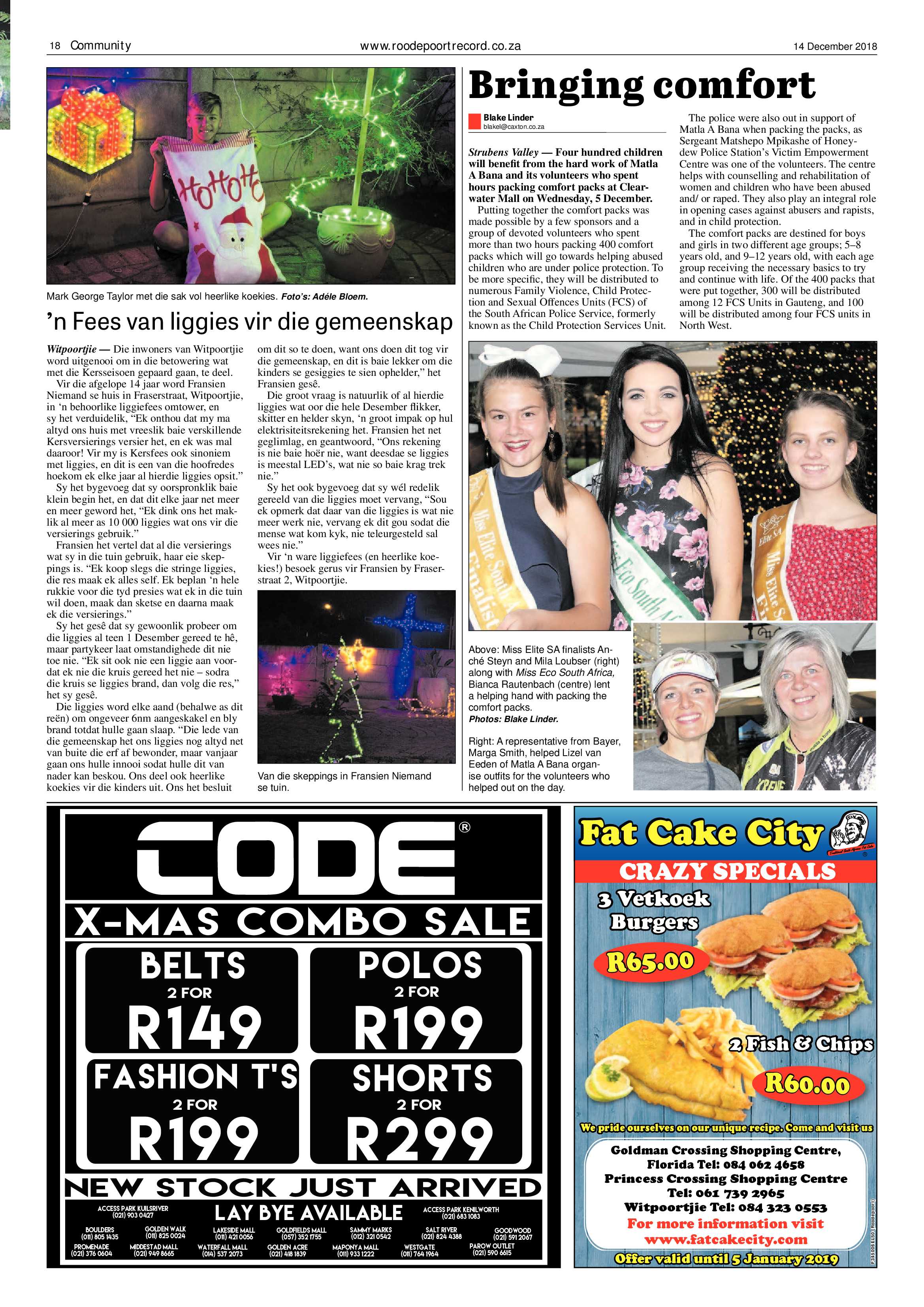 Roodepoort Record 14 December 2018 page 18