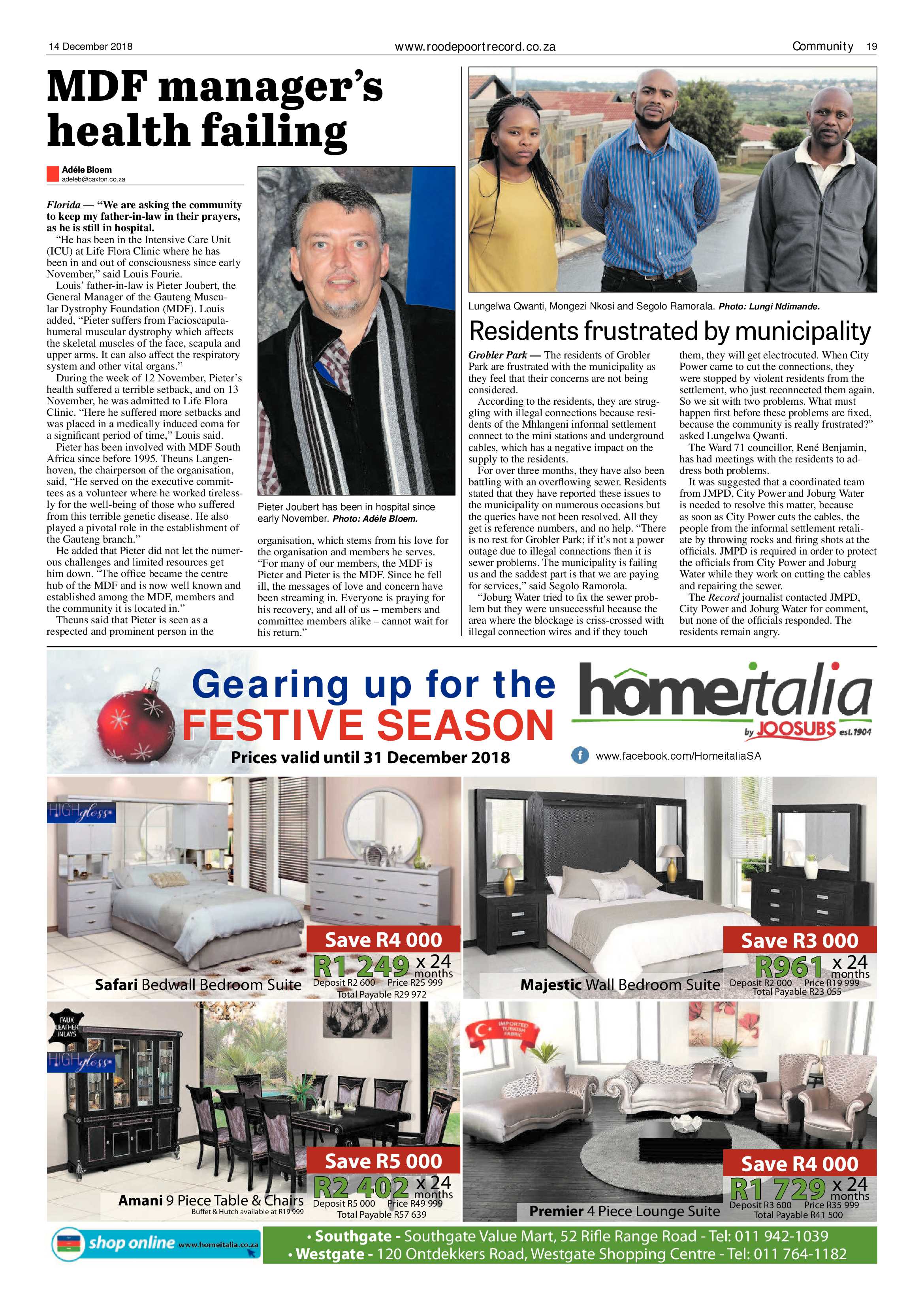 Roodepoort Record 14 December 2018 page 19