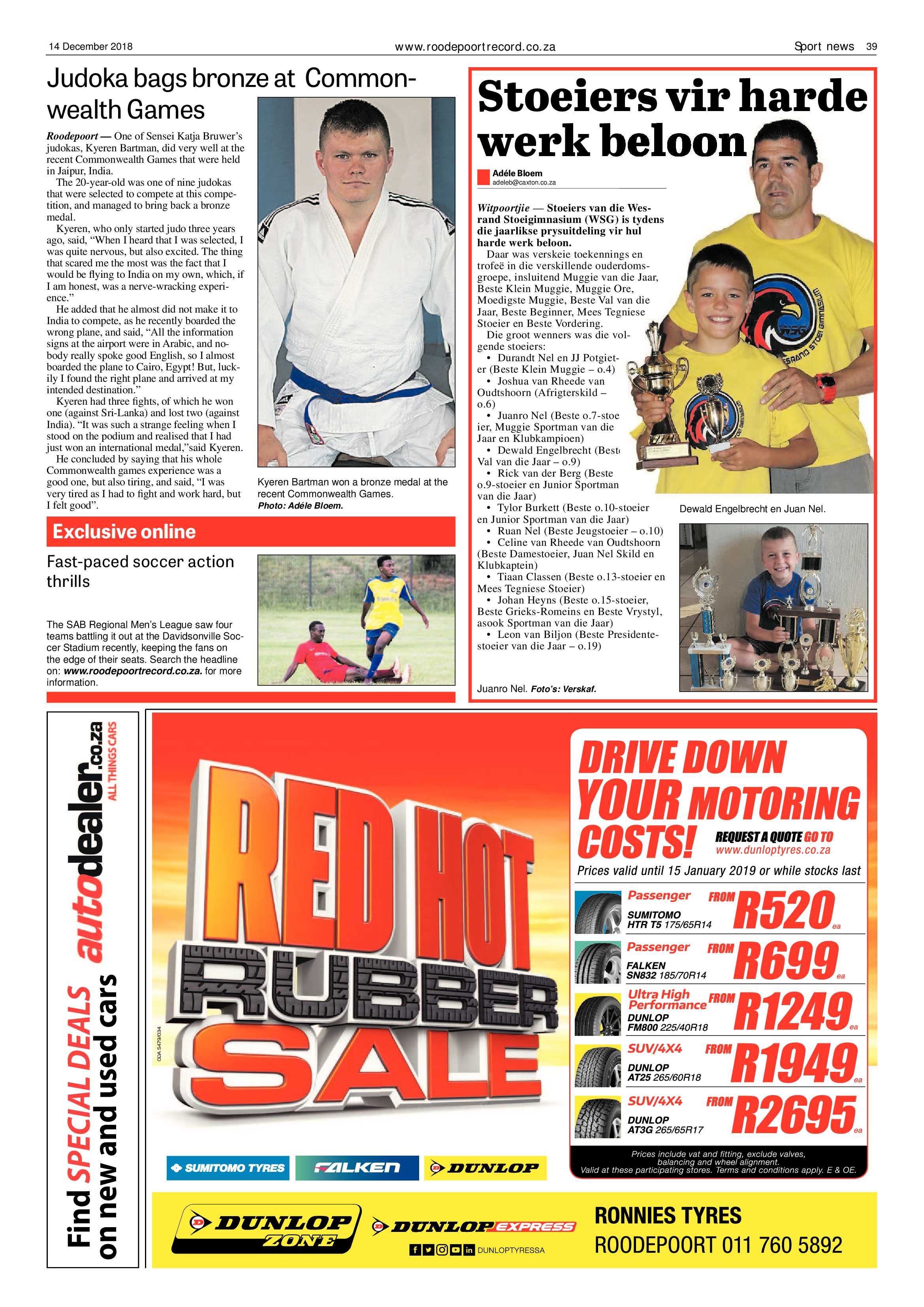 Roodepoort Record 14 December 2018 page 39