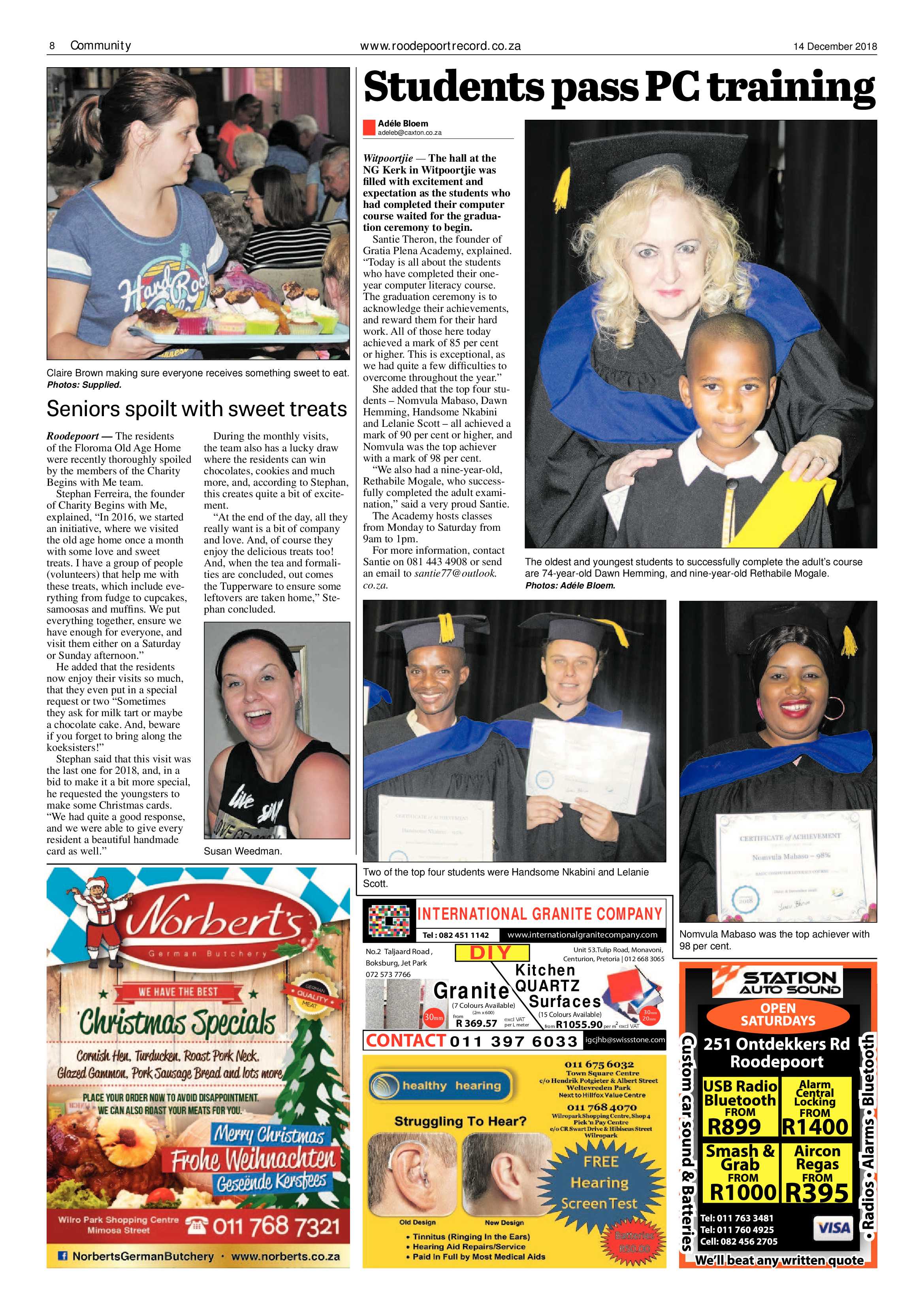 Roodepoort Record 14 December 2018 page 8