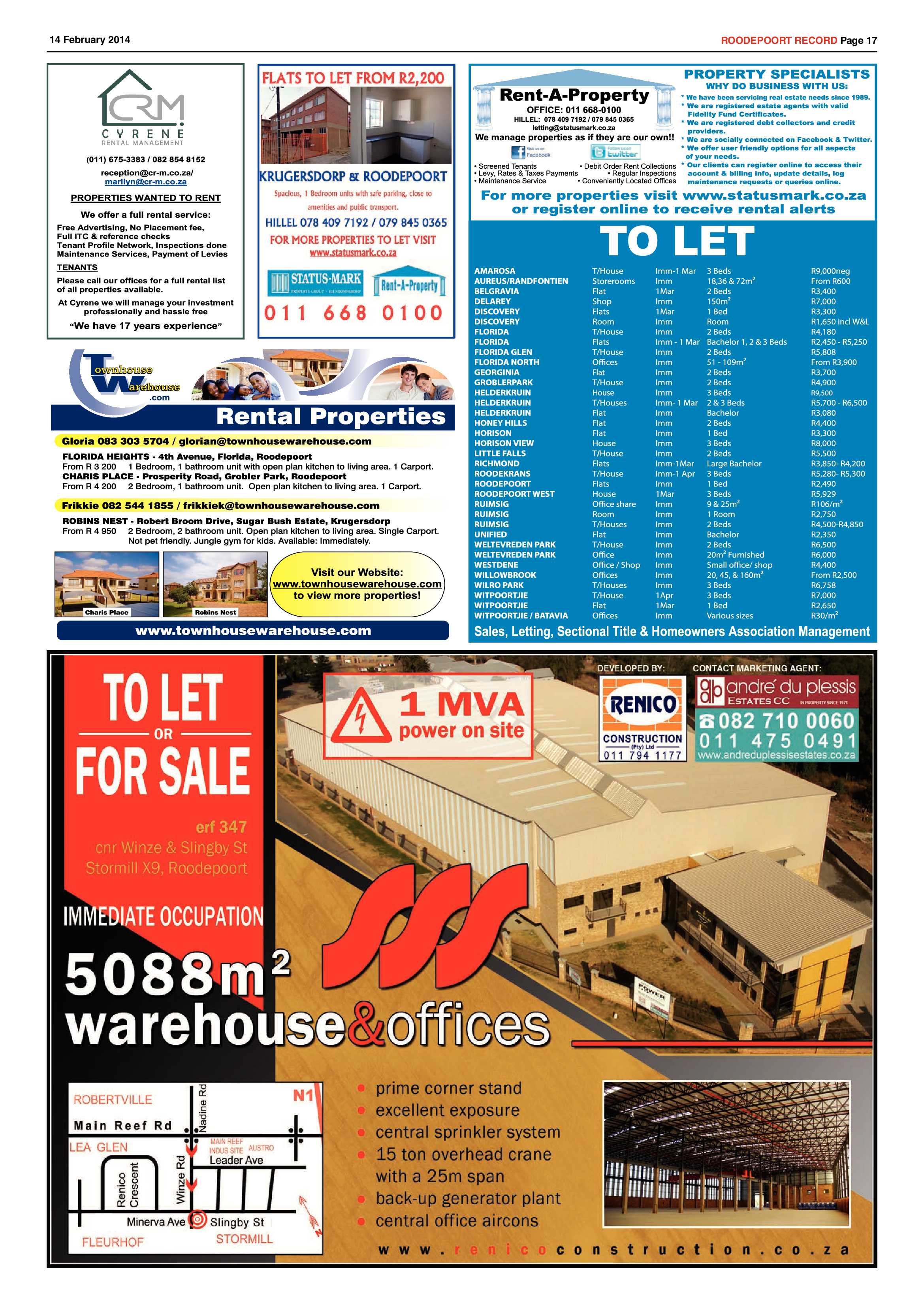 Roodepoort Record 14 February 2014 page 17
