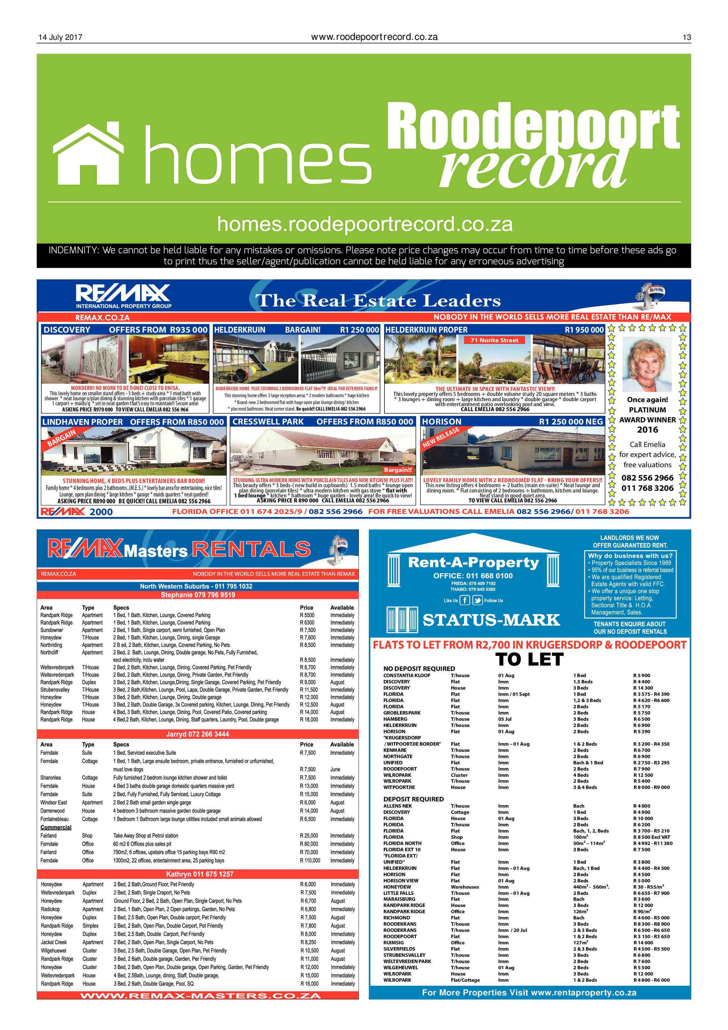Roodepoort Record 14 July 2017 page 13