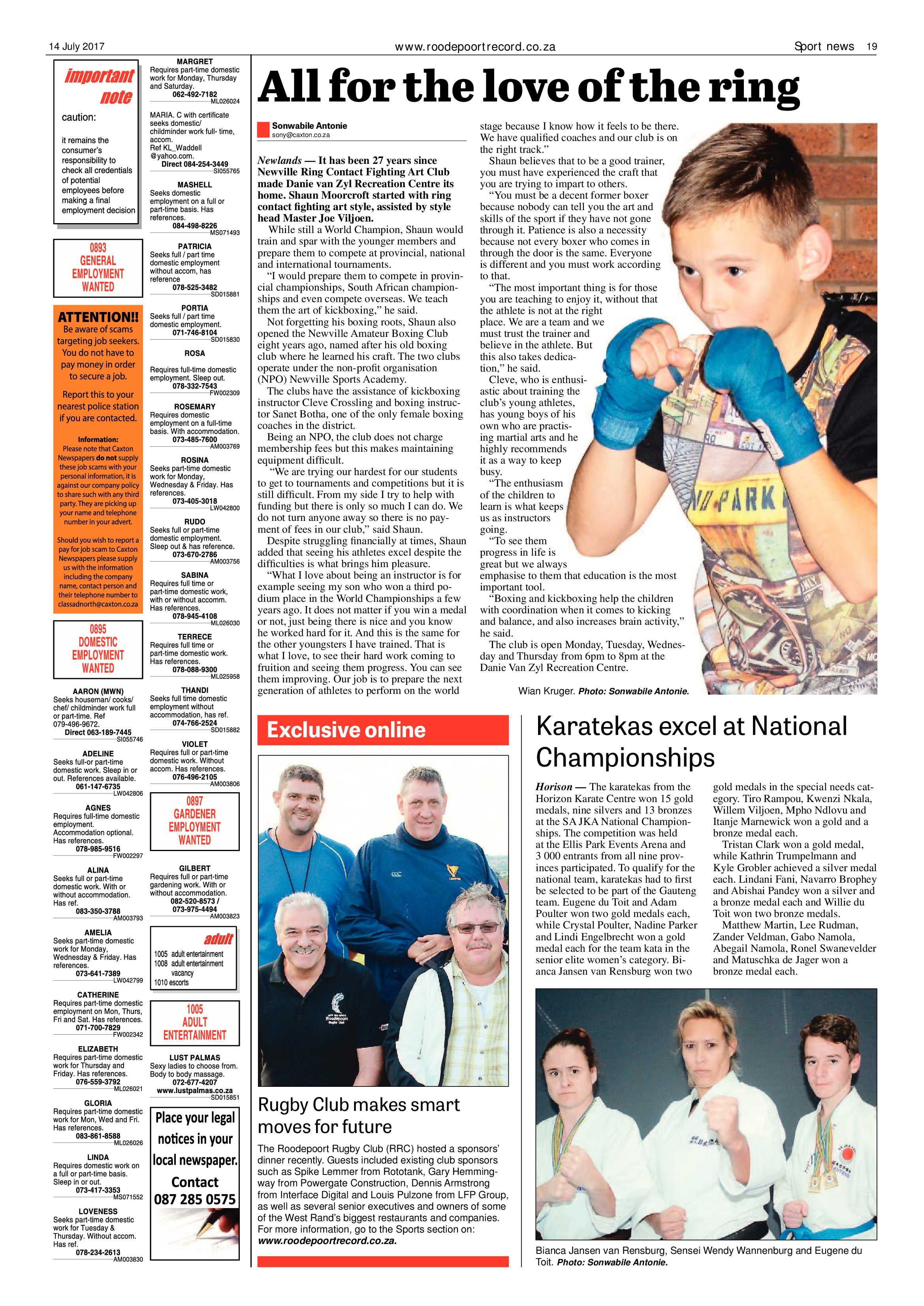 Roodepoort Record 14 July 2017 page 19