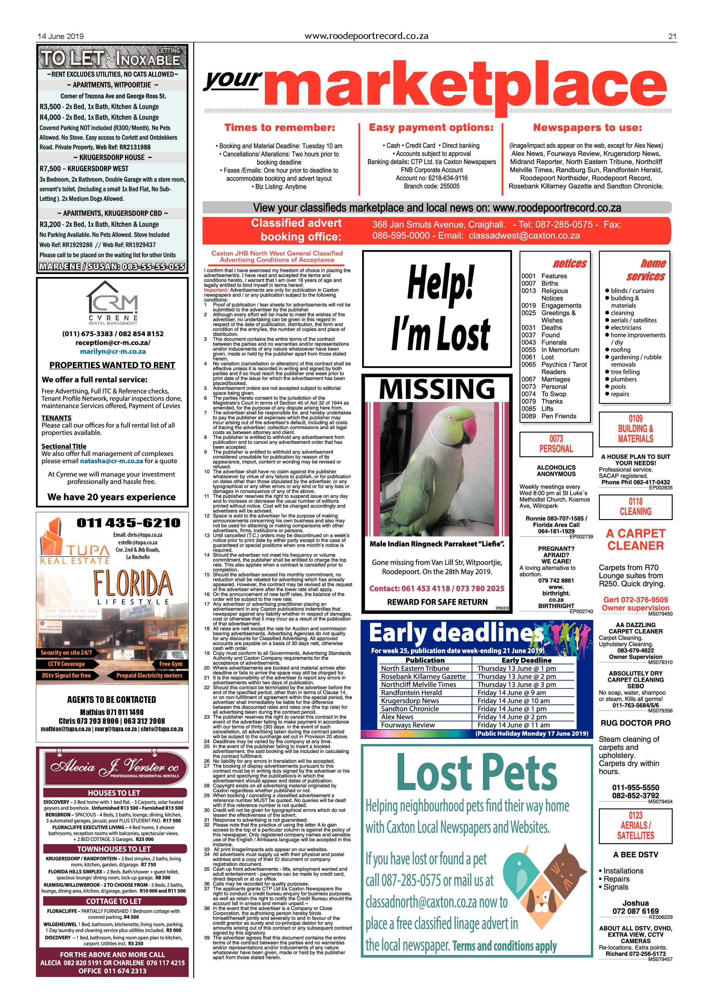 Roodepoort Record 14 June 2019 page 21