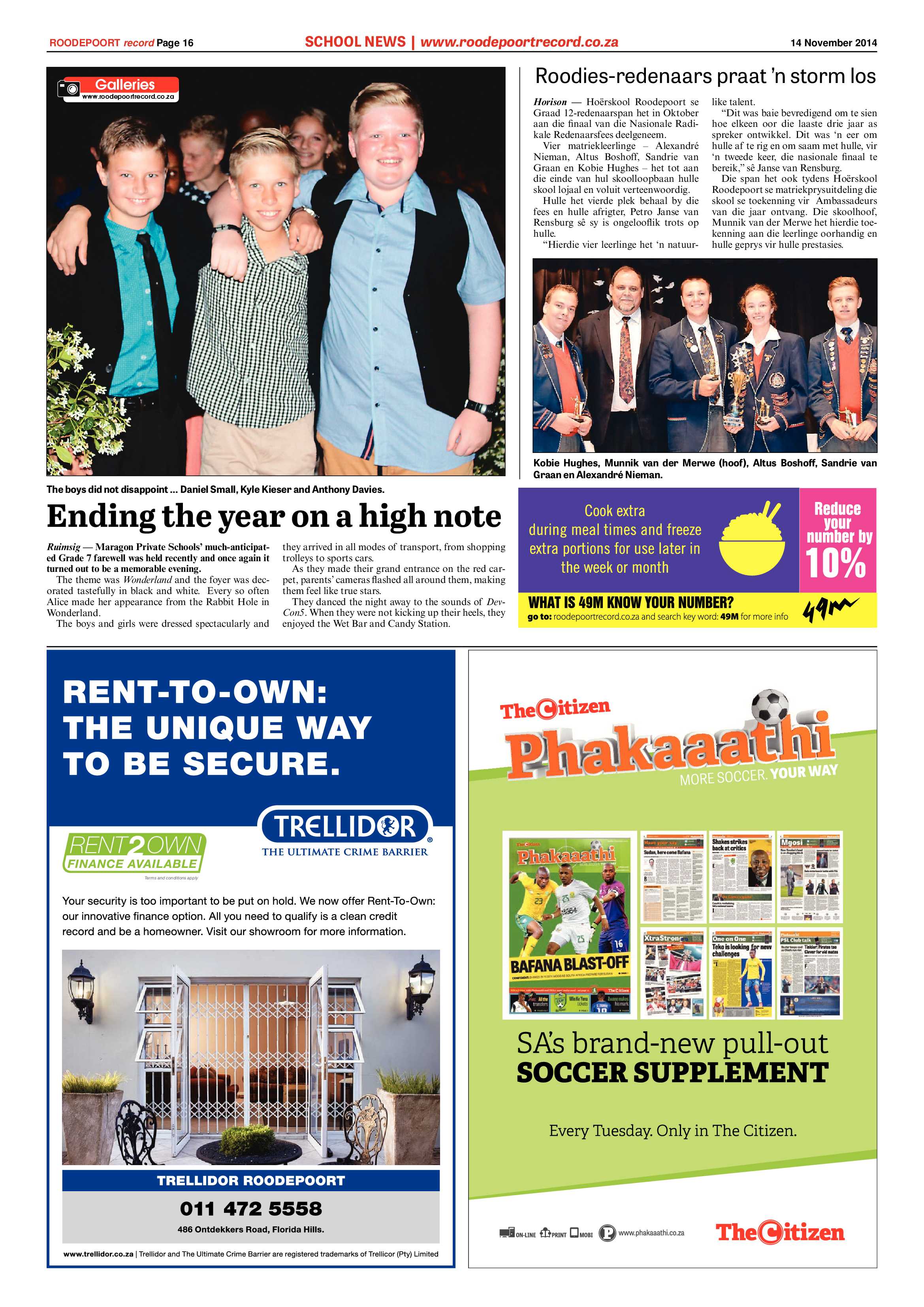 Roodepoort Record 14 November 2014 page 16