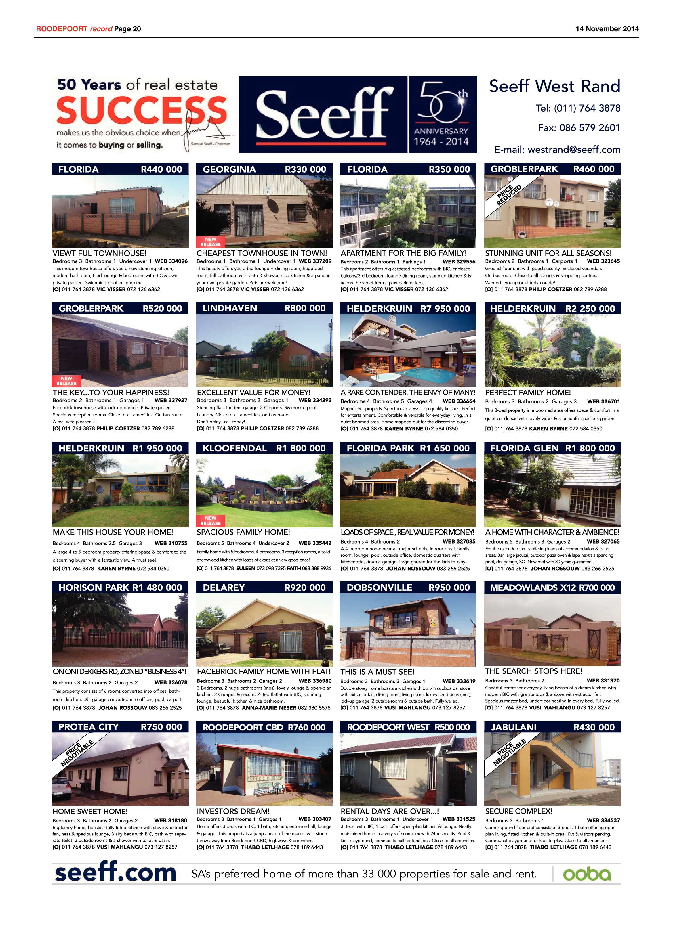 Roodepoort Record 14 November 2014 page 20