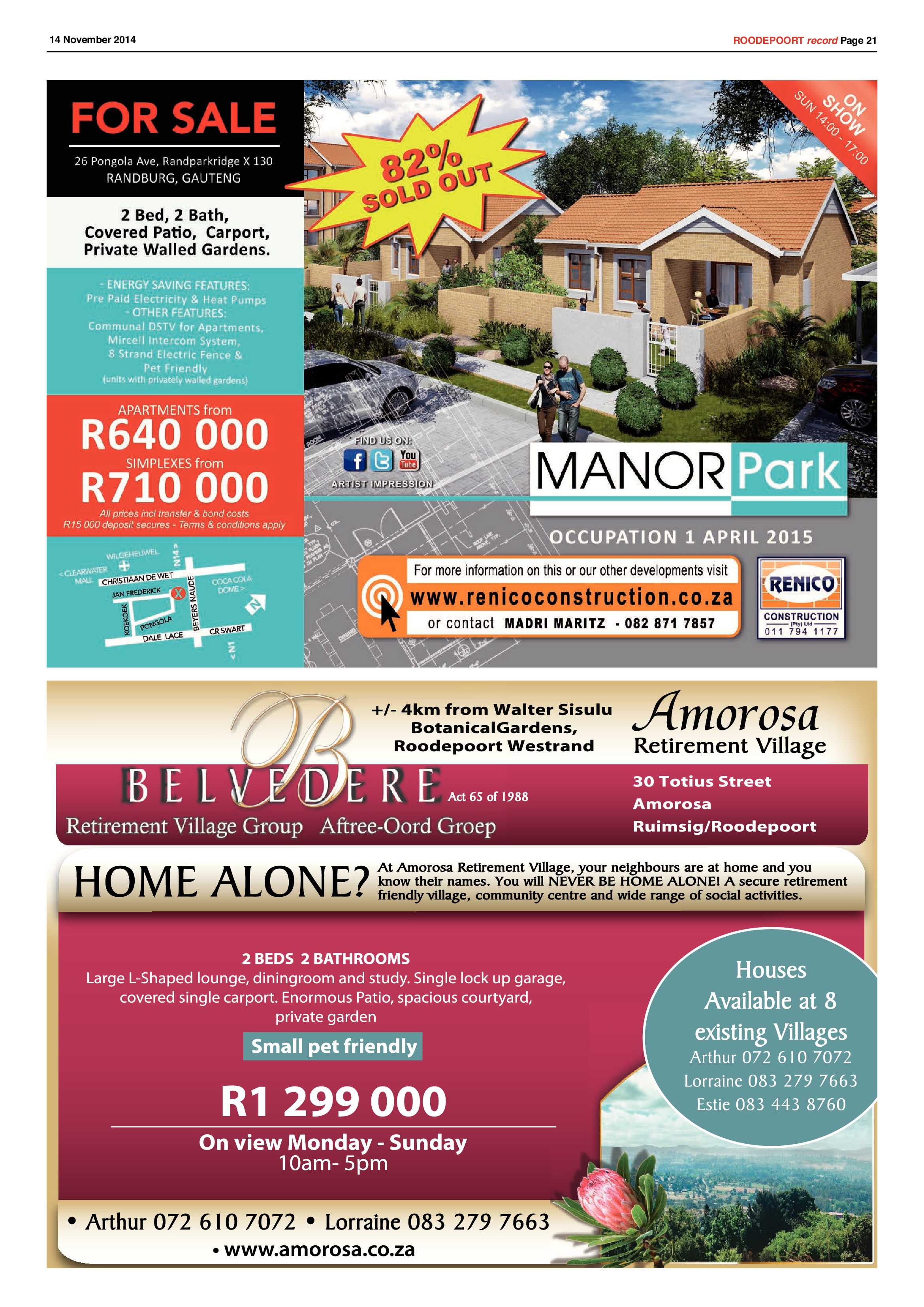 Roodepoort Record 14 November 2014 page 21