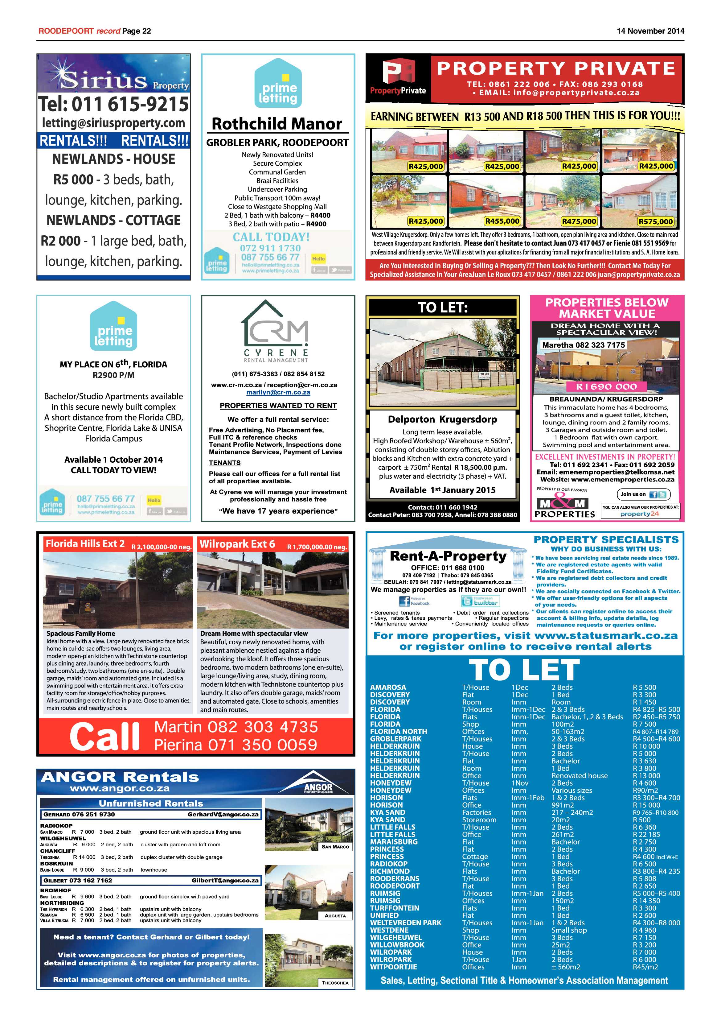 Roodepoort Record 14 November 2014 page 22