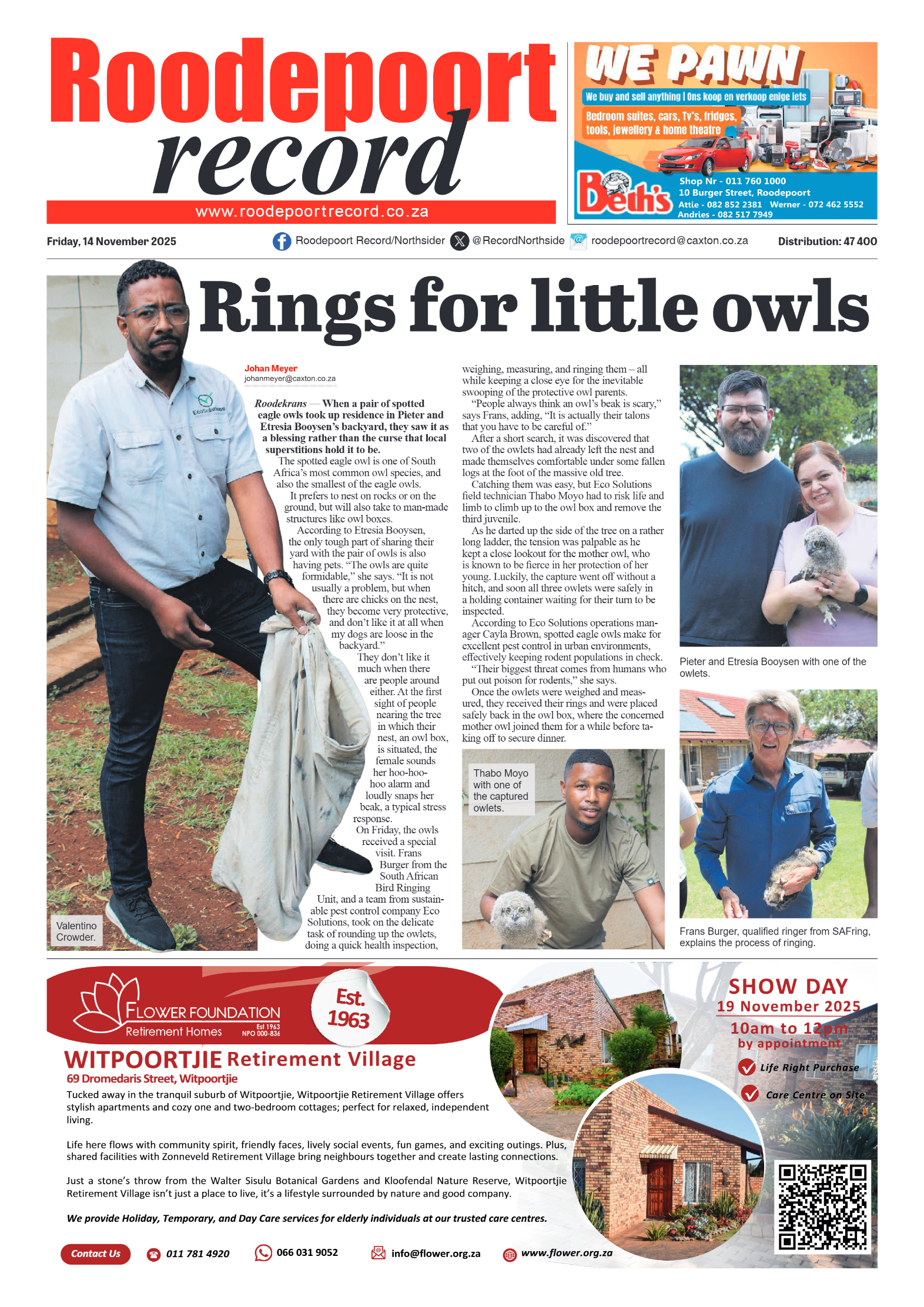 Roodepoort Northsider 14 November 2025 page 1