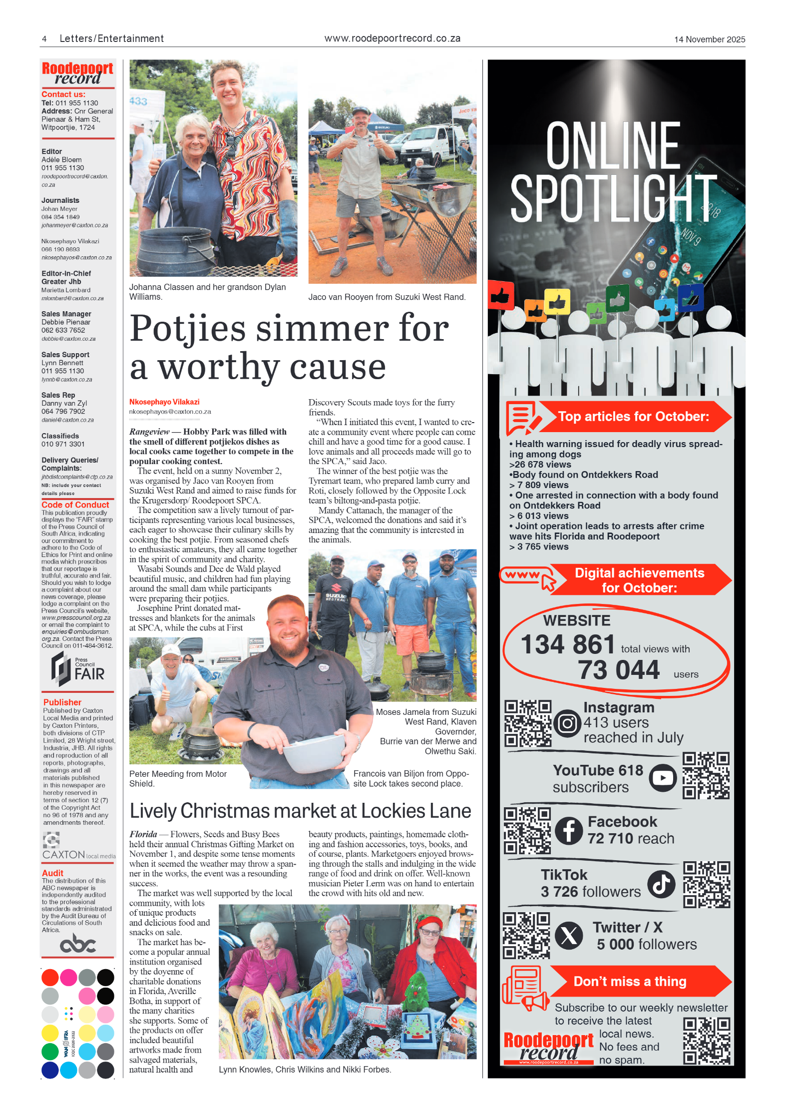 Roodepoort Northsider 14 November 2025 page 4