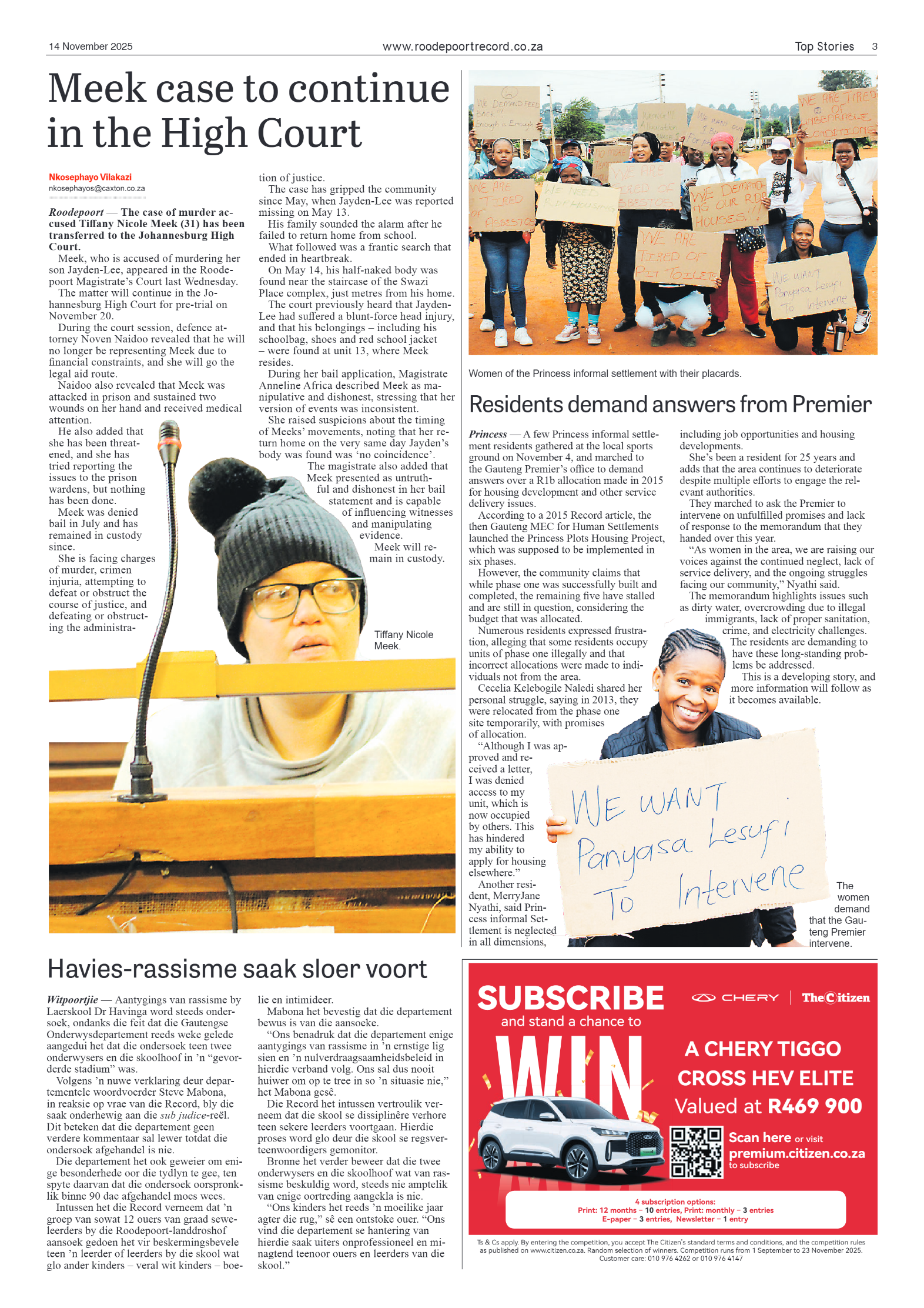 Roodepoort Record 14 November 2025 page 3