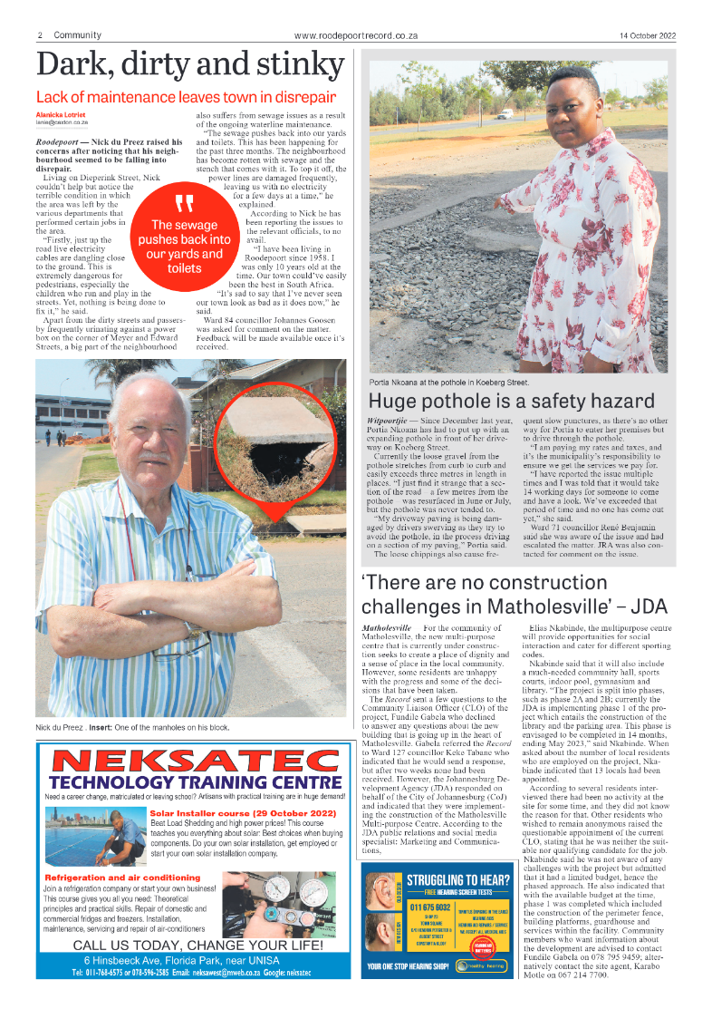 Roodepoort Record 14 October 2022 page 2