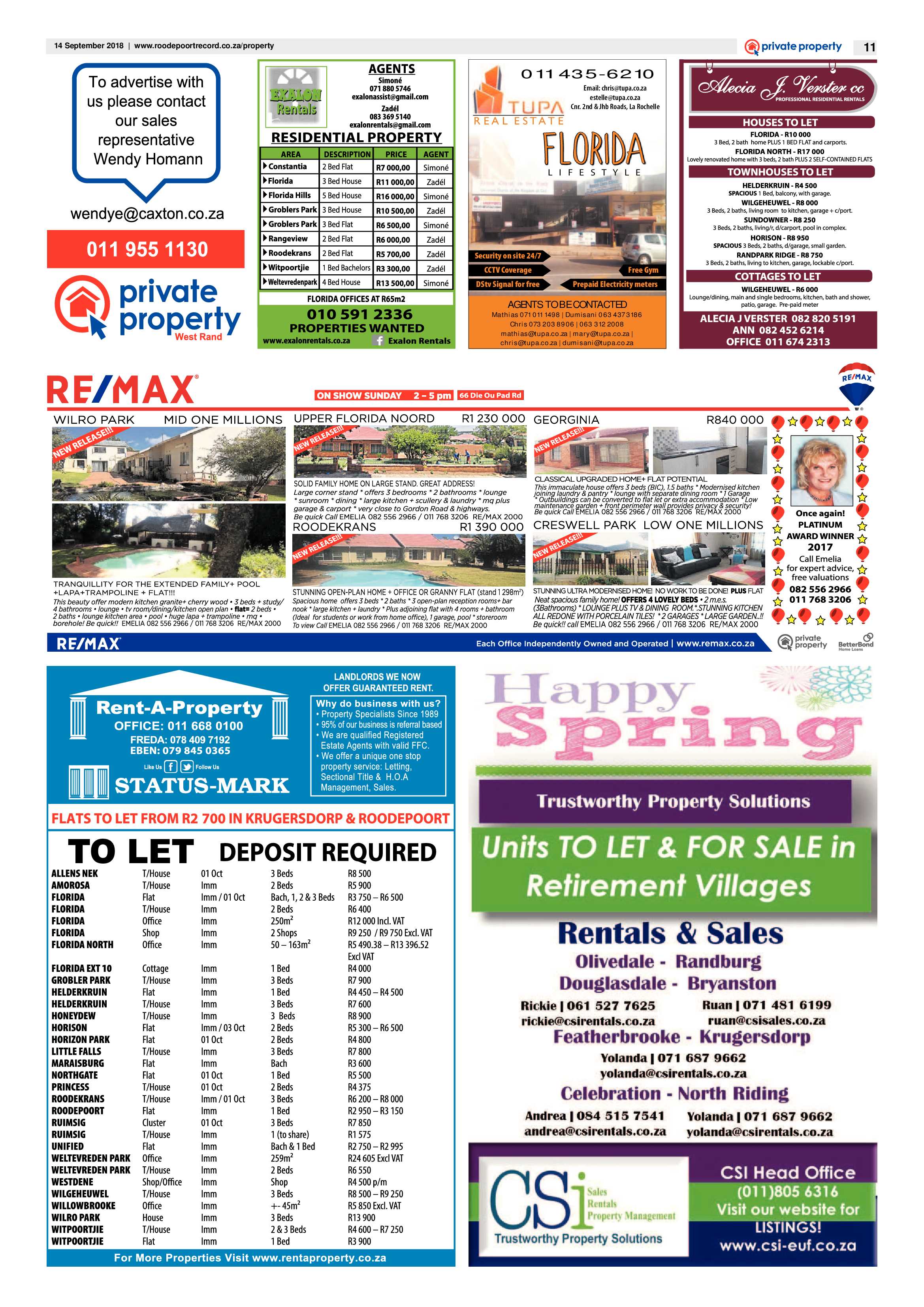 Roodepoort Record 14 September 2018 page 11