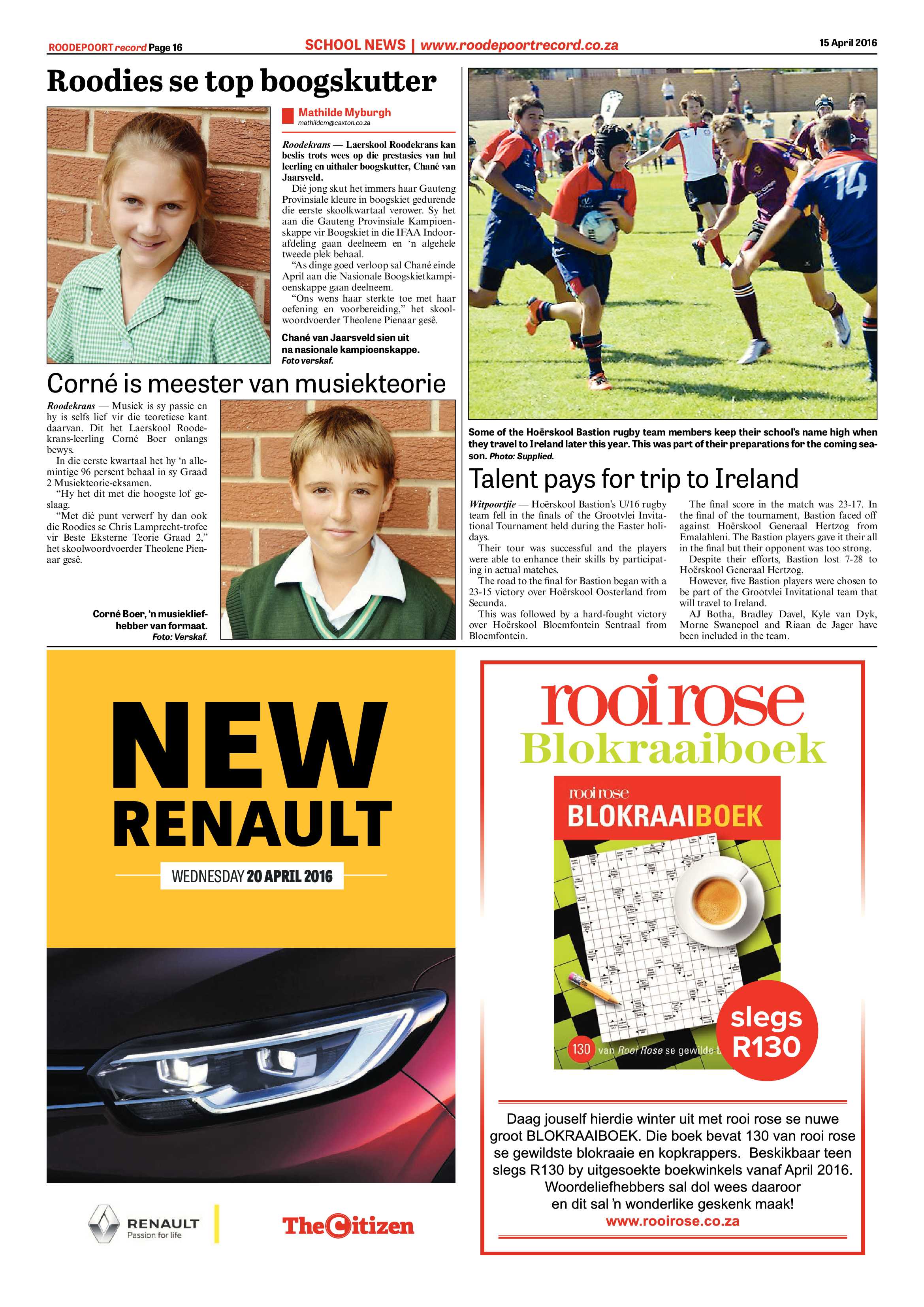 Roodepoort Record 15 April 2016 page 16
