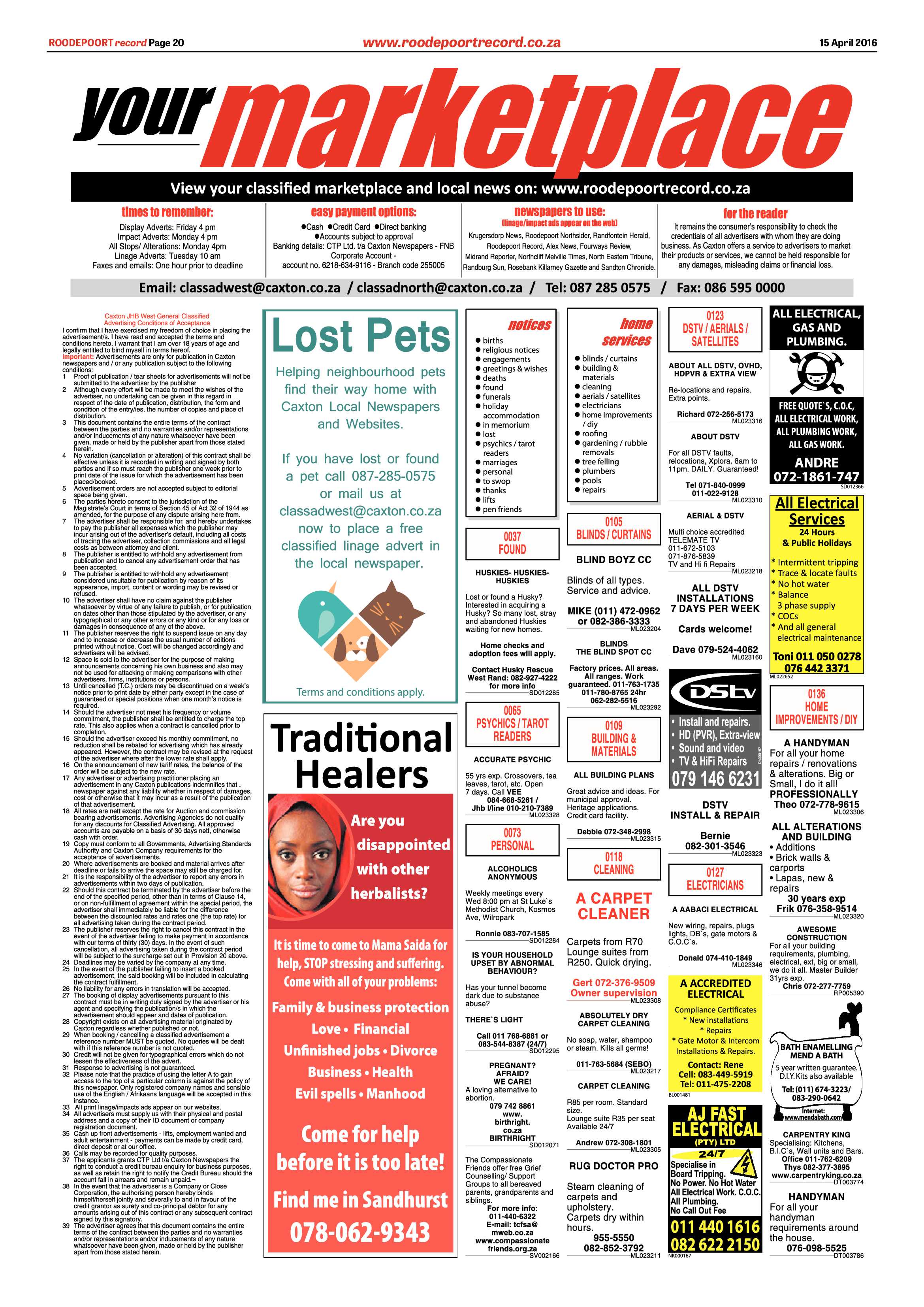 Roodepoort Record 15 April 2016 page 20