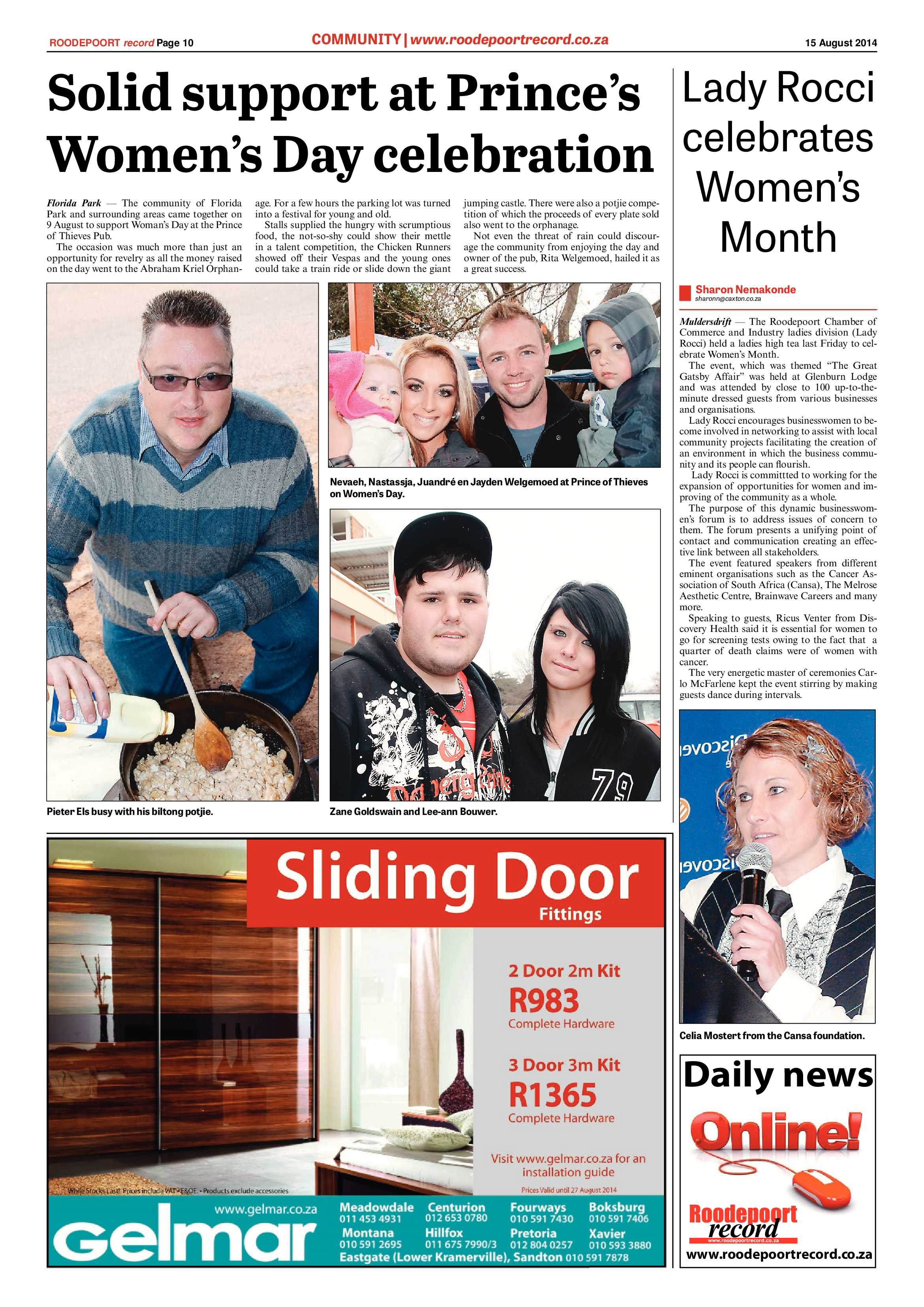 Roodepoort Record 15 August 2014 page 10