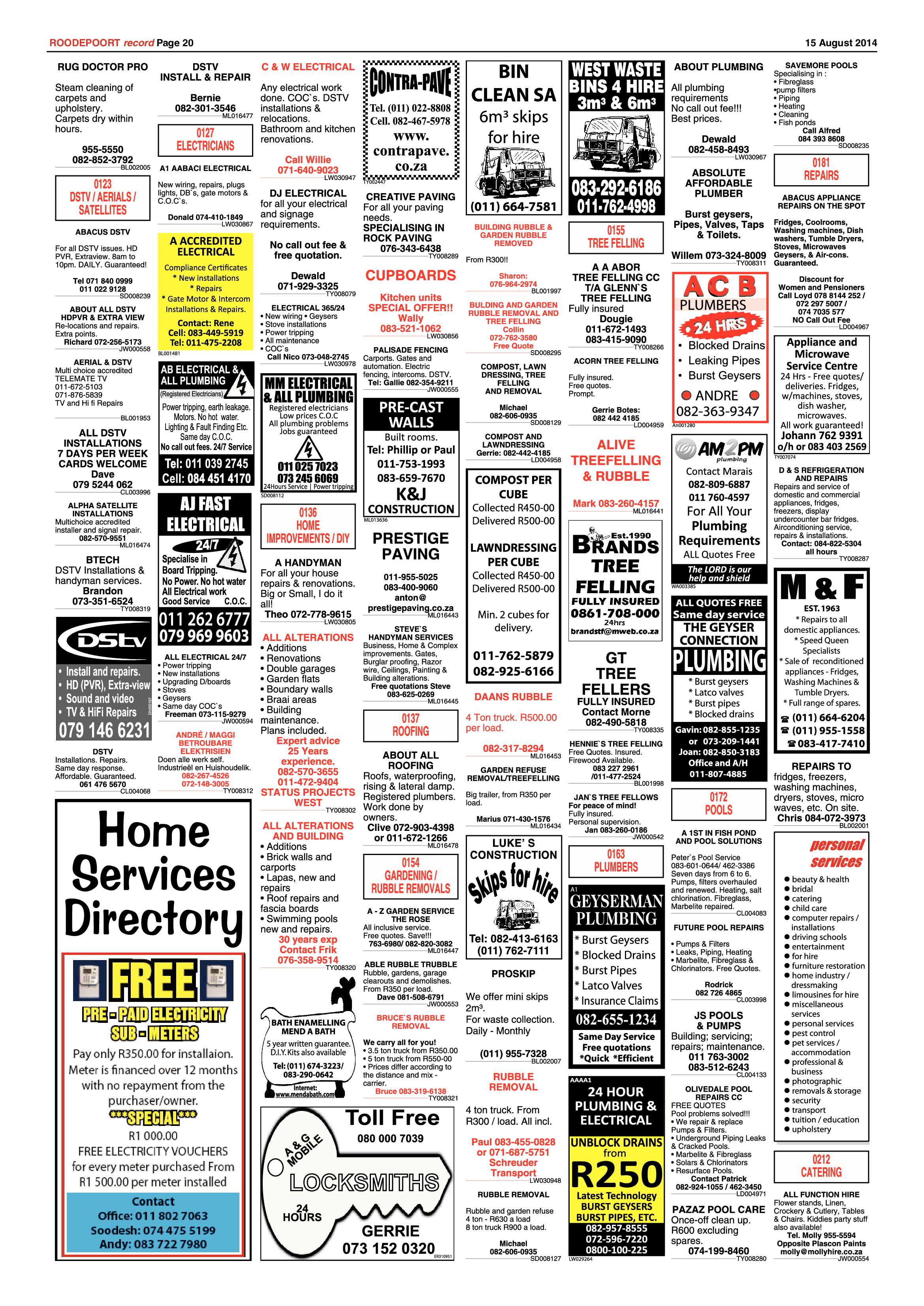 Roodepoort Record 15 August 2014 page 20