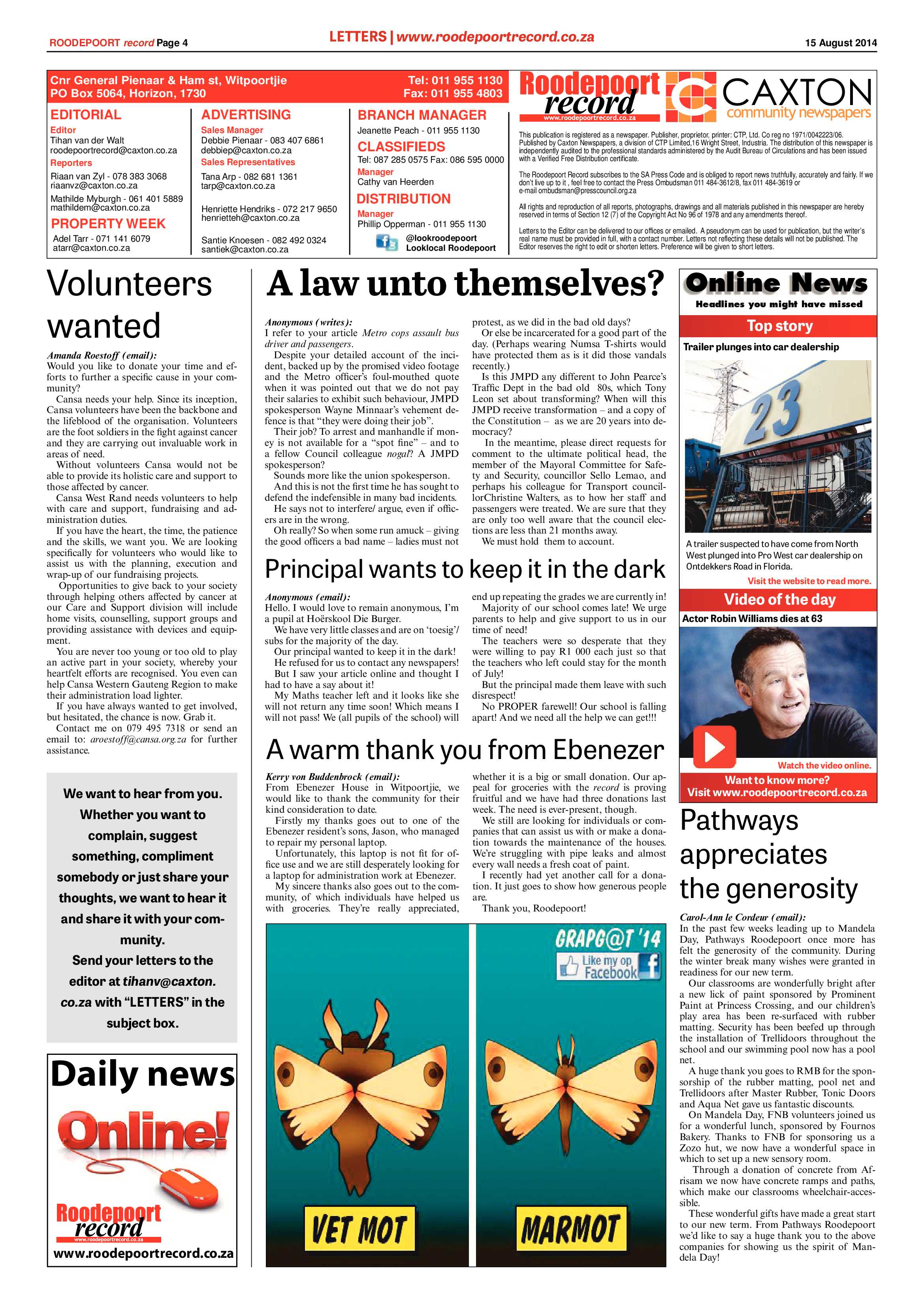 Roodepoort Record 15 August 2014 page 4