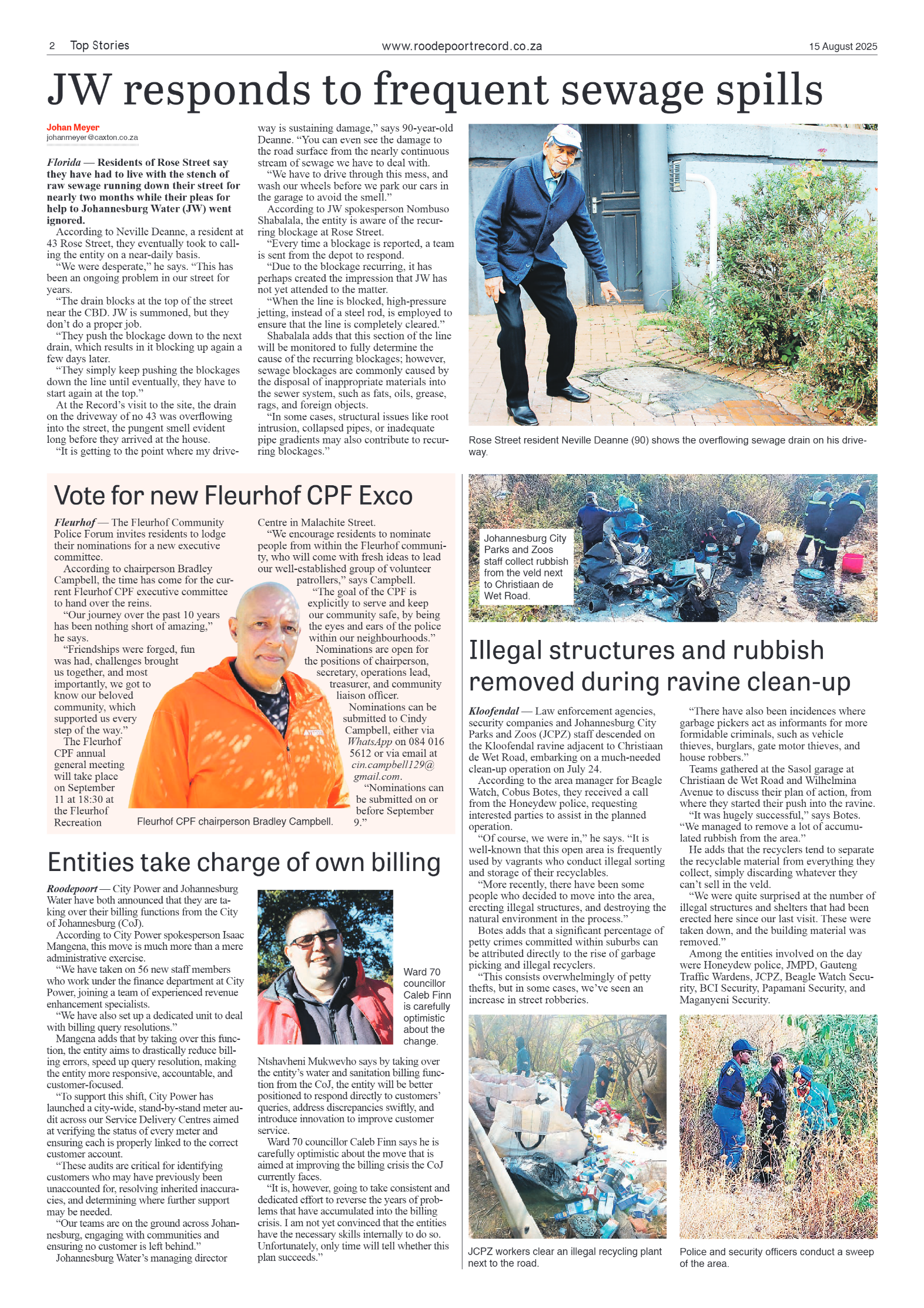 Roodepoort Record 15 August 2025 page 2