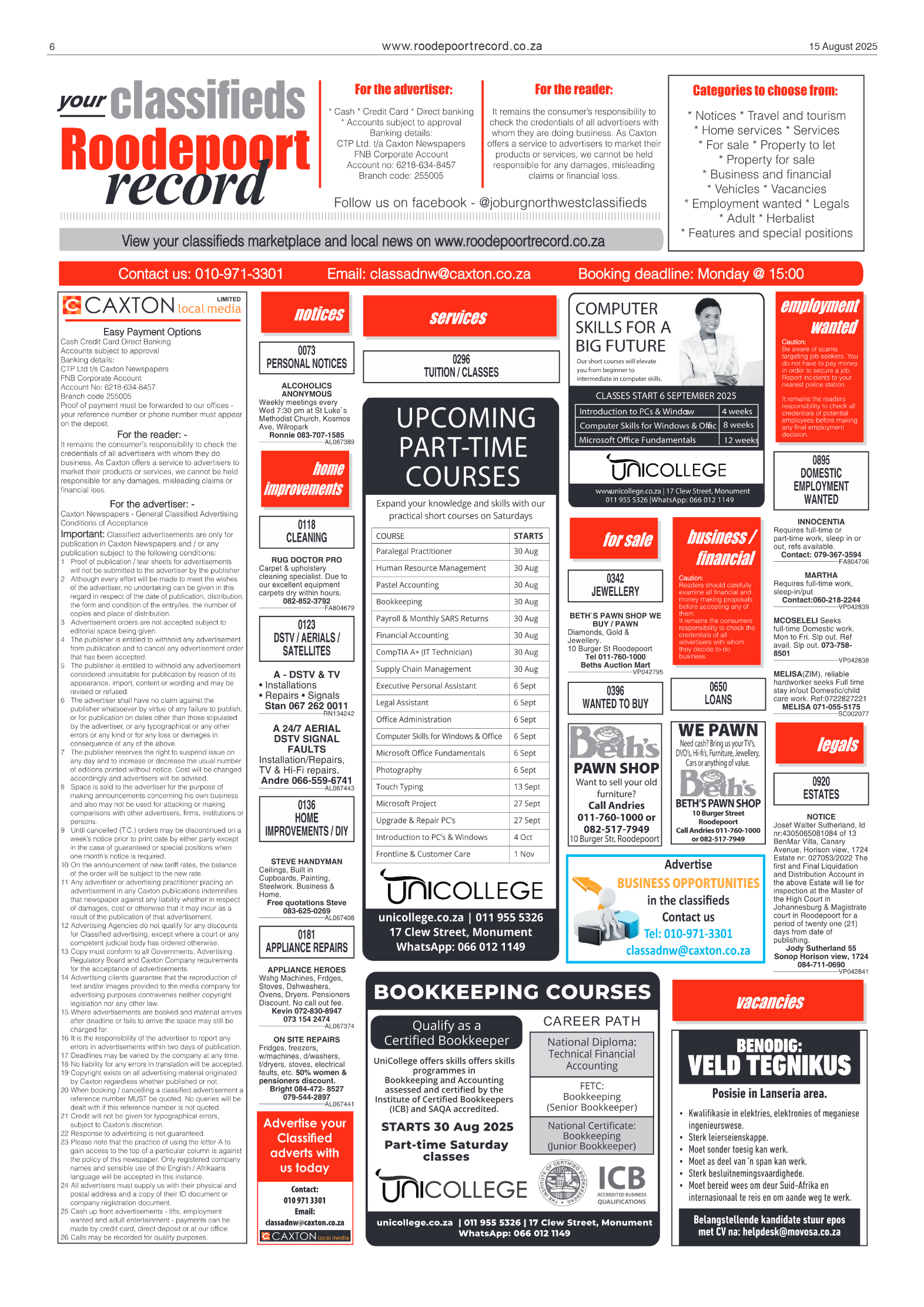 Roodepoort Record 15 August 2025 page 6