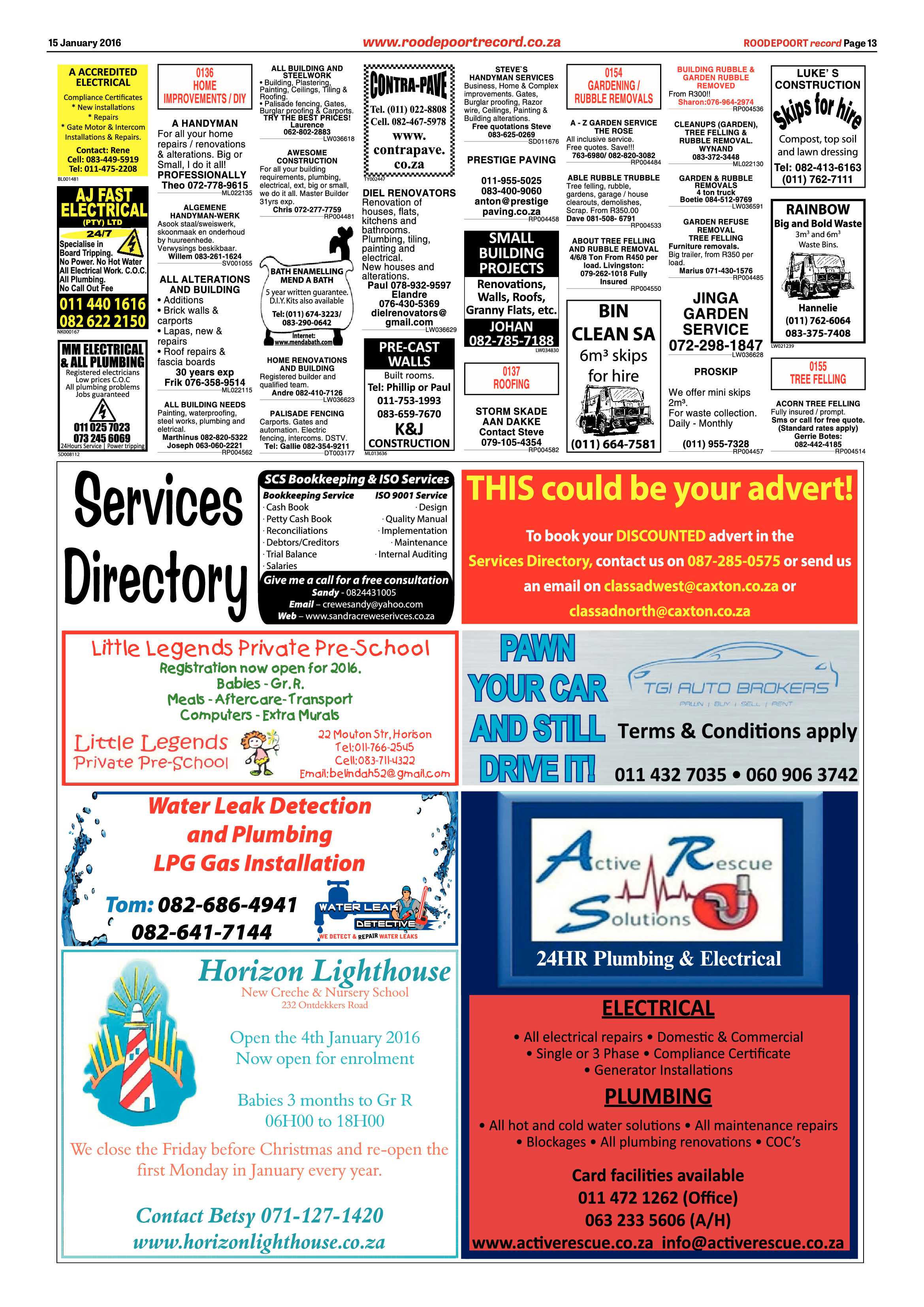 Roodepoort Record 15 January 2016 page 13