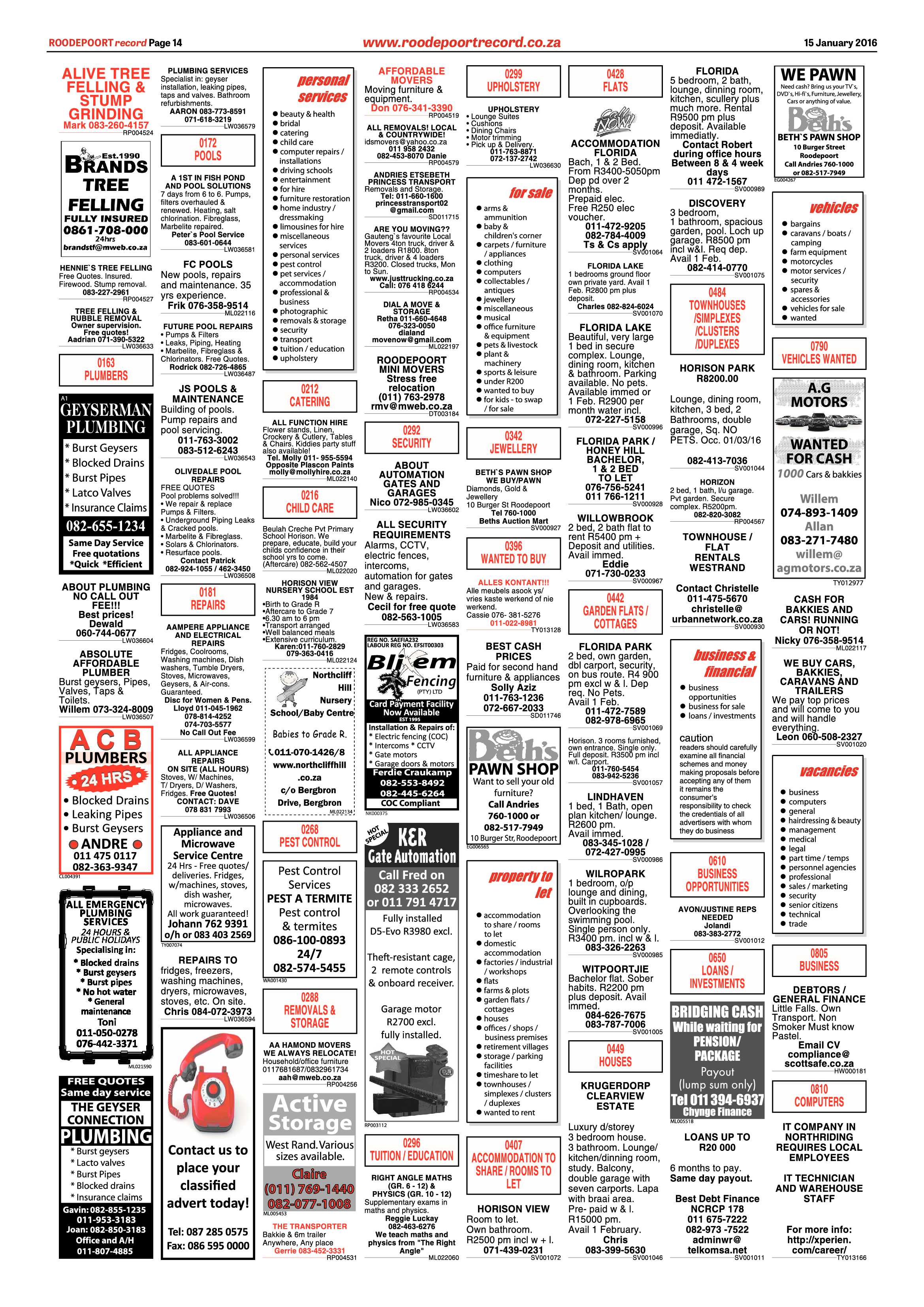 Roodepoort Record 15 January 2016 page 14