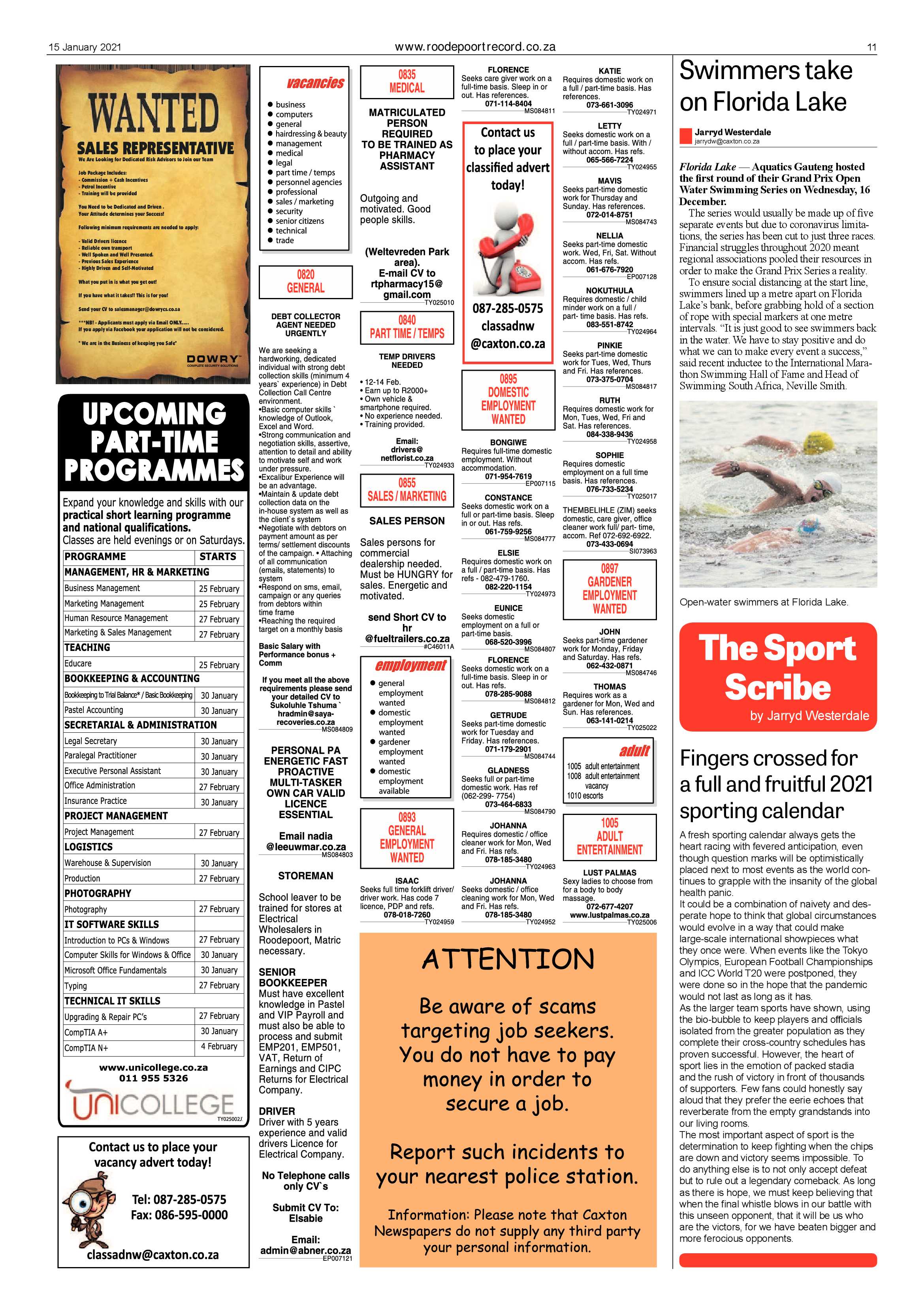 Roodepoort Record 15 January 2021 page 11