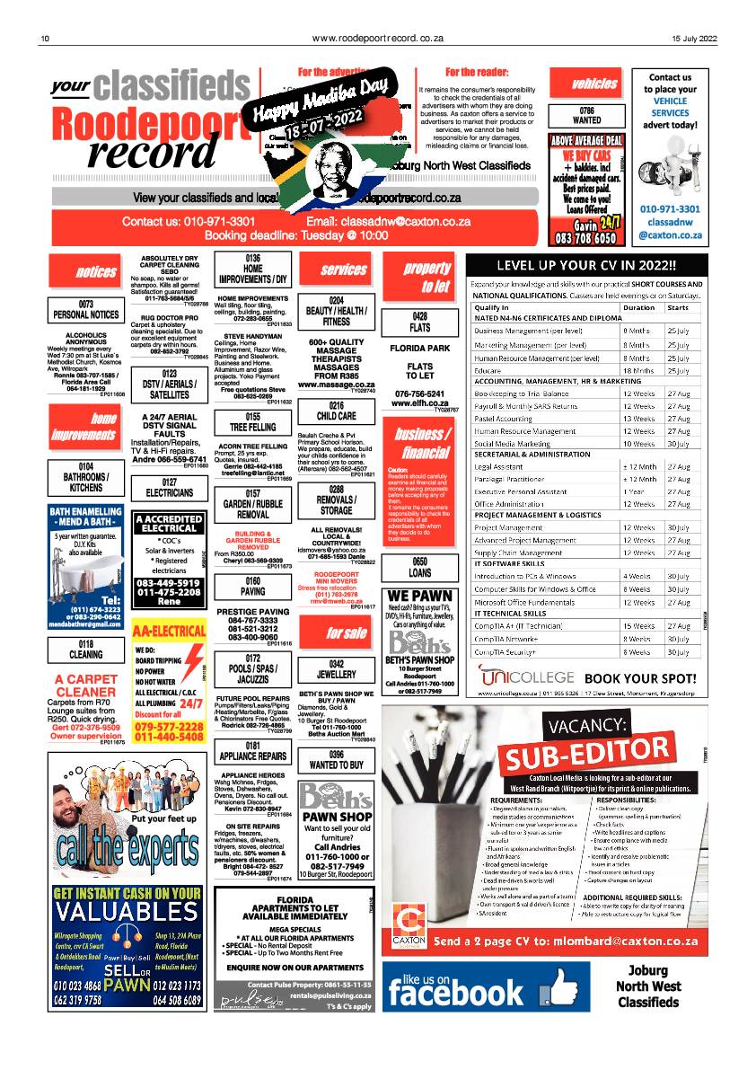 Roodepoort Record 15 July 2022 page 10