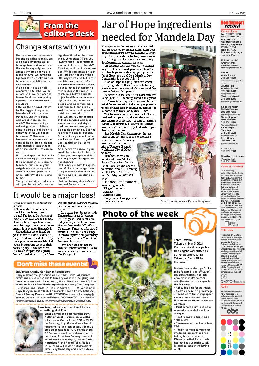Roodepoort Record 15 July 2022 page 4