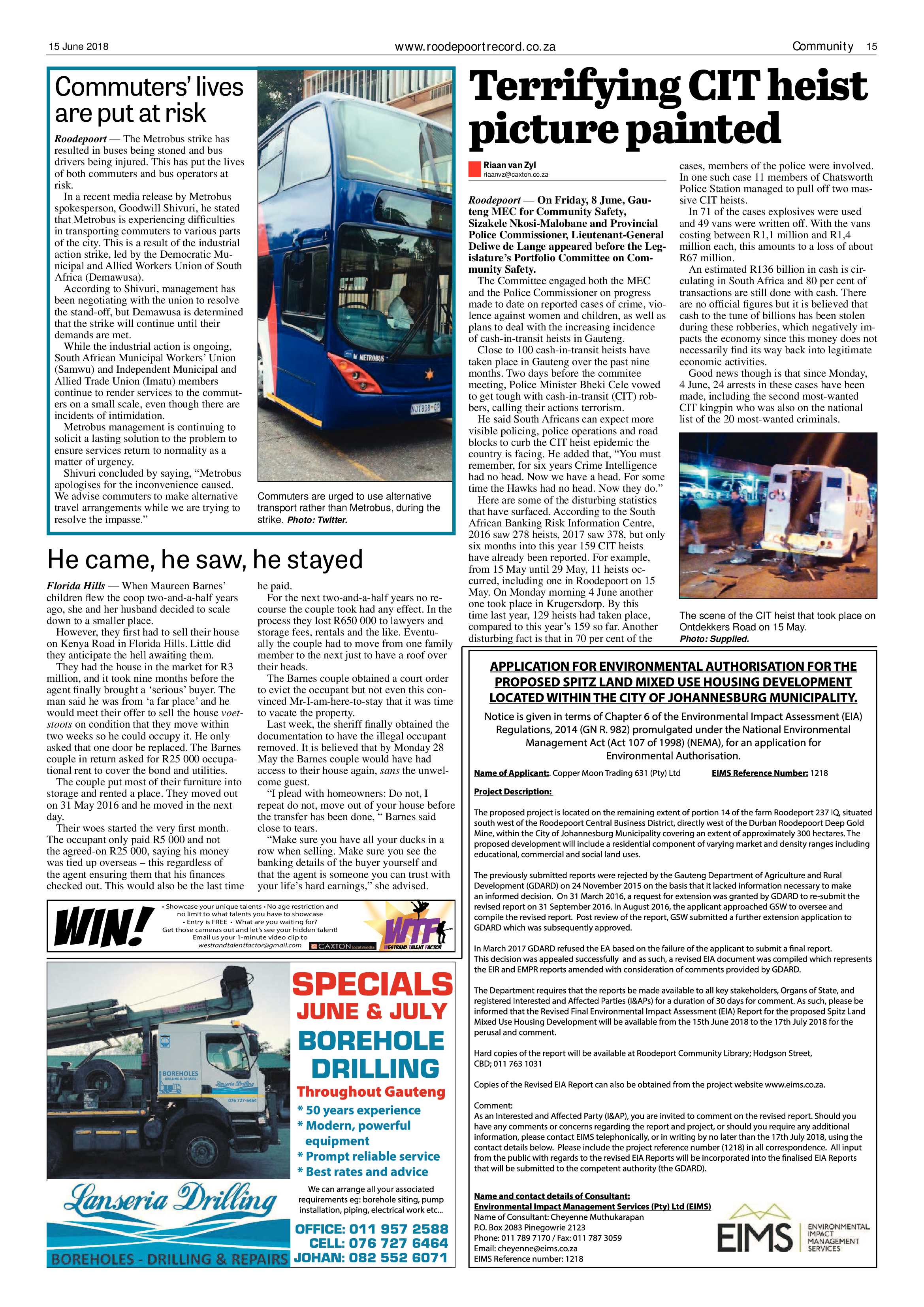 Roodepoort Record 15 June 2018 page 15