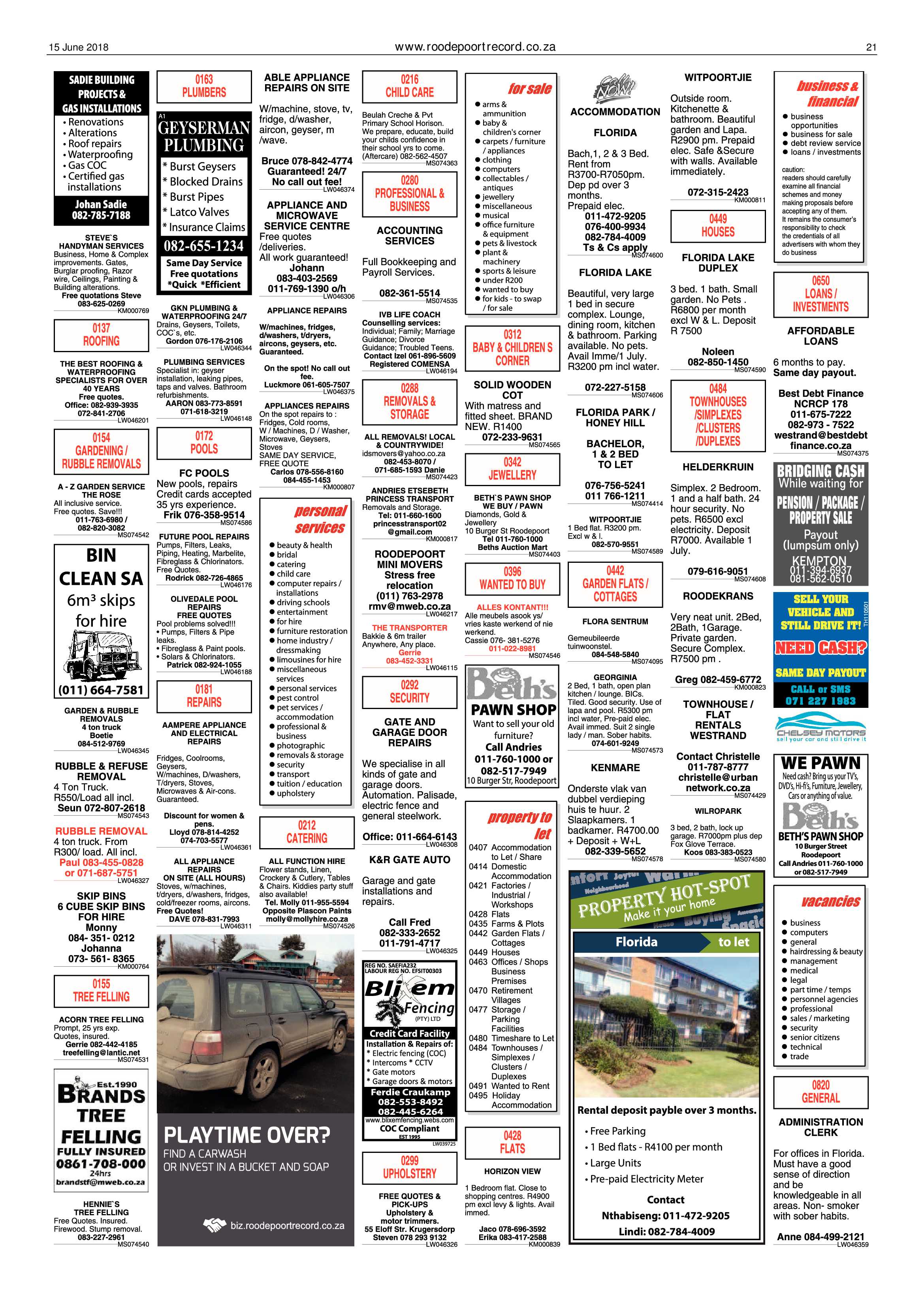 Roodepoort Record 15 June 2018 page 21