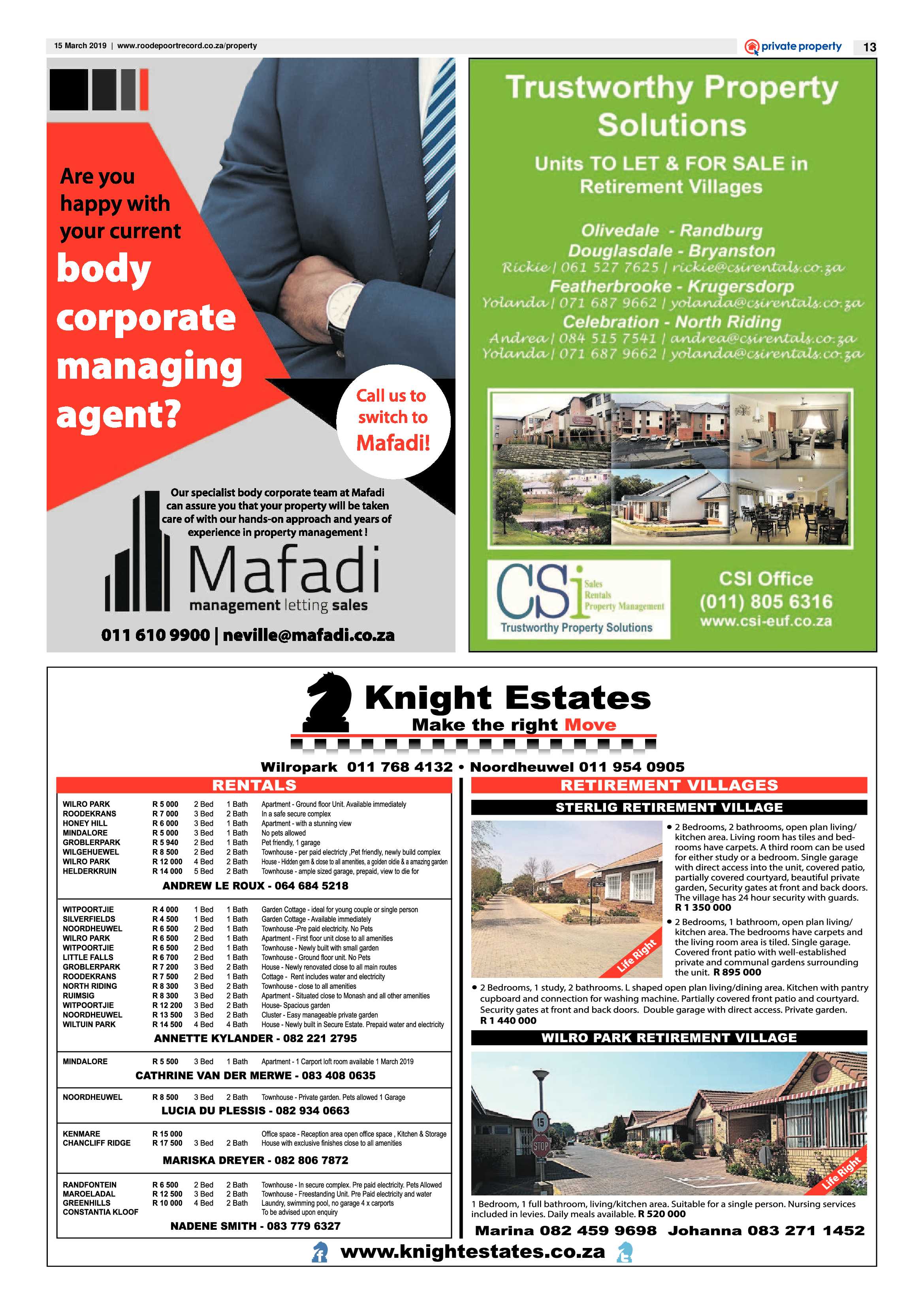 Roodepoort Record 15 March 2019 page 13