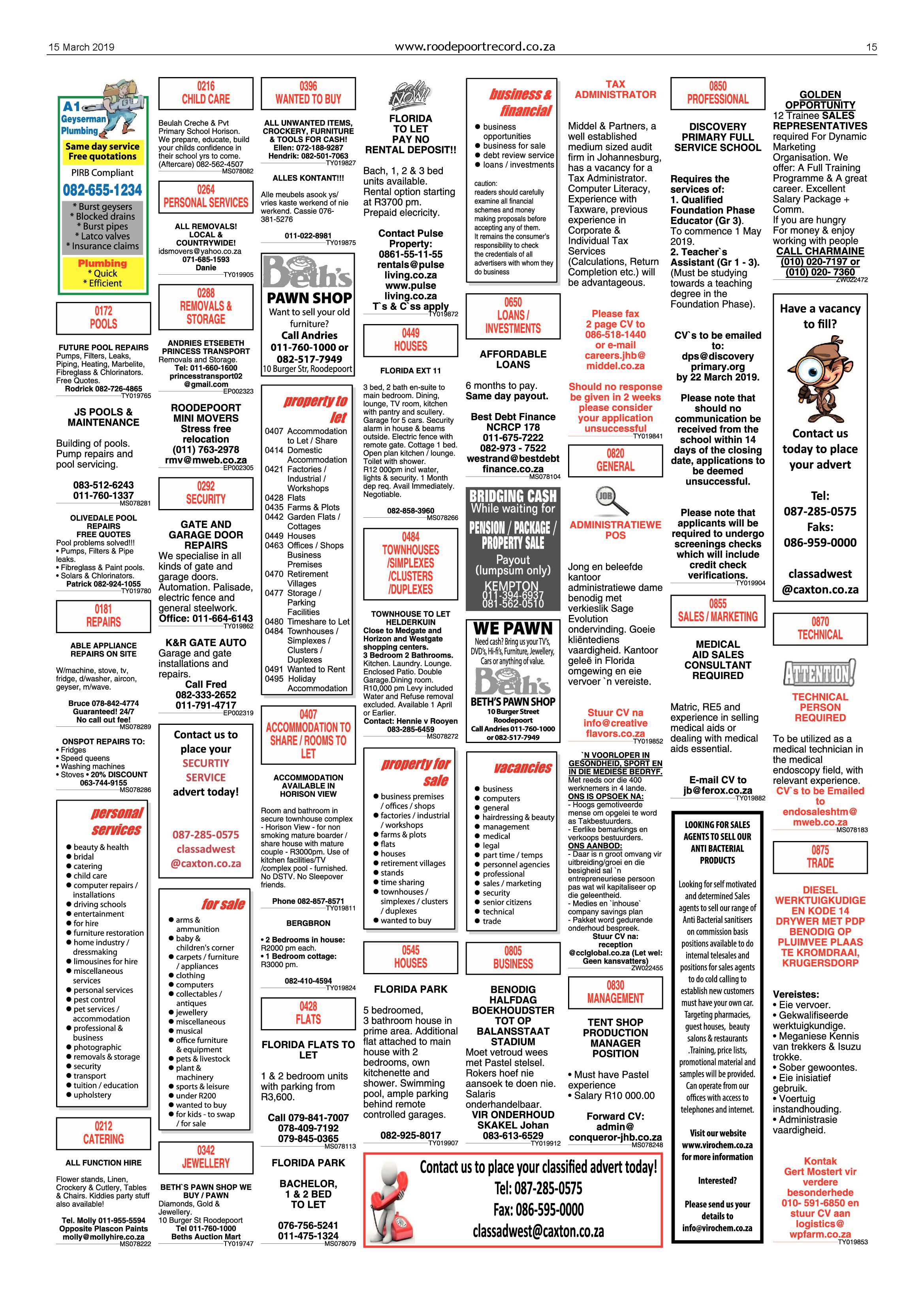 Roodepoort Record 15 March 2019 page 15