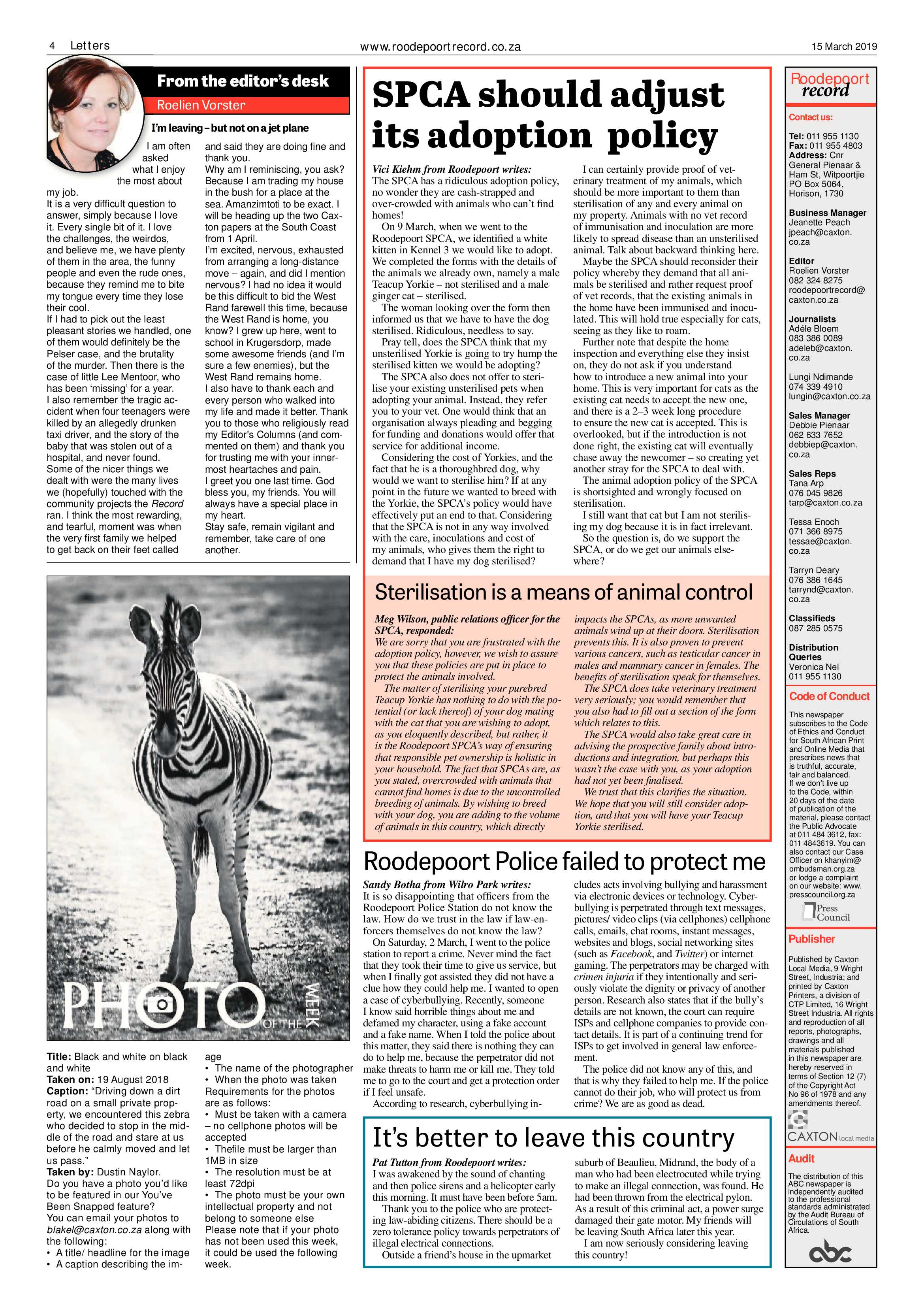 Roodepoort Record 15 March 2019 page 4