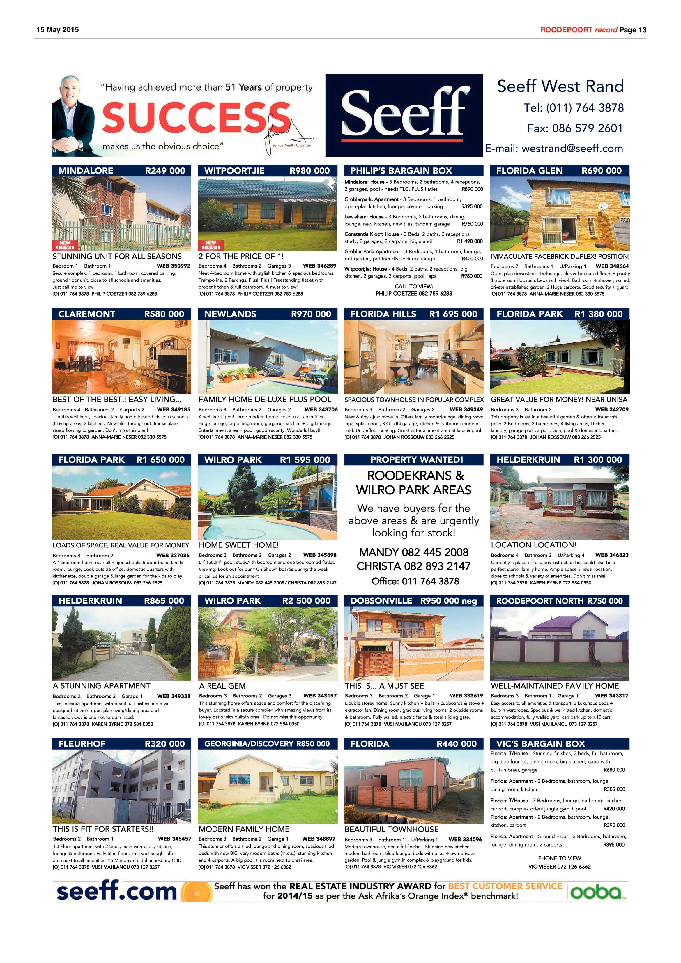 Roodepoort Record 15 May 2015 page 13