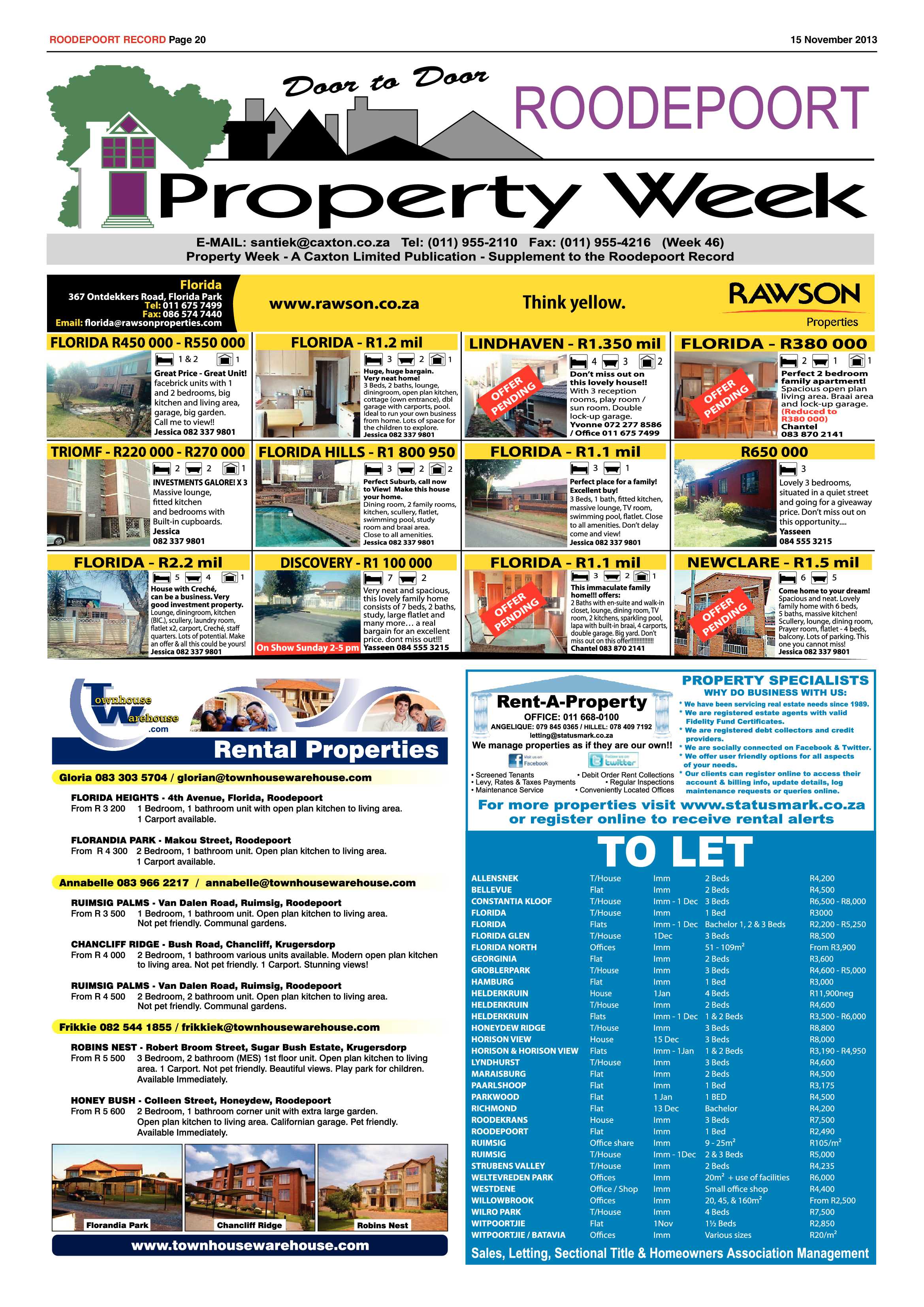 Roodepoort Record 15 November 2013 page 20