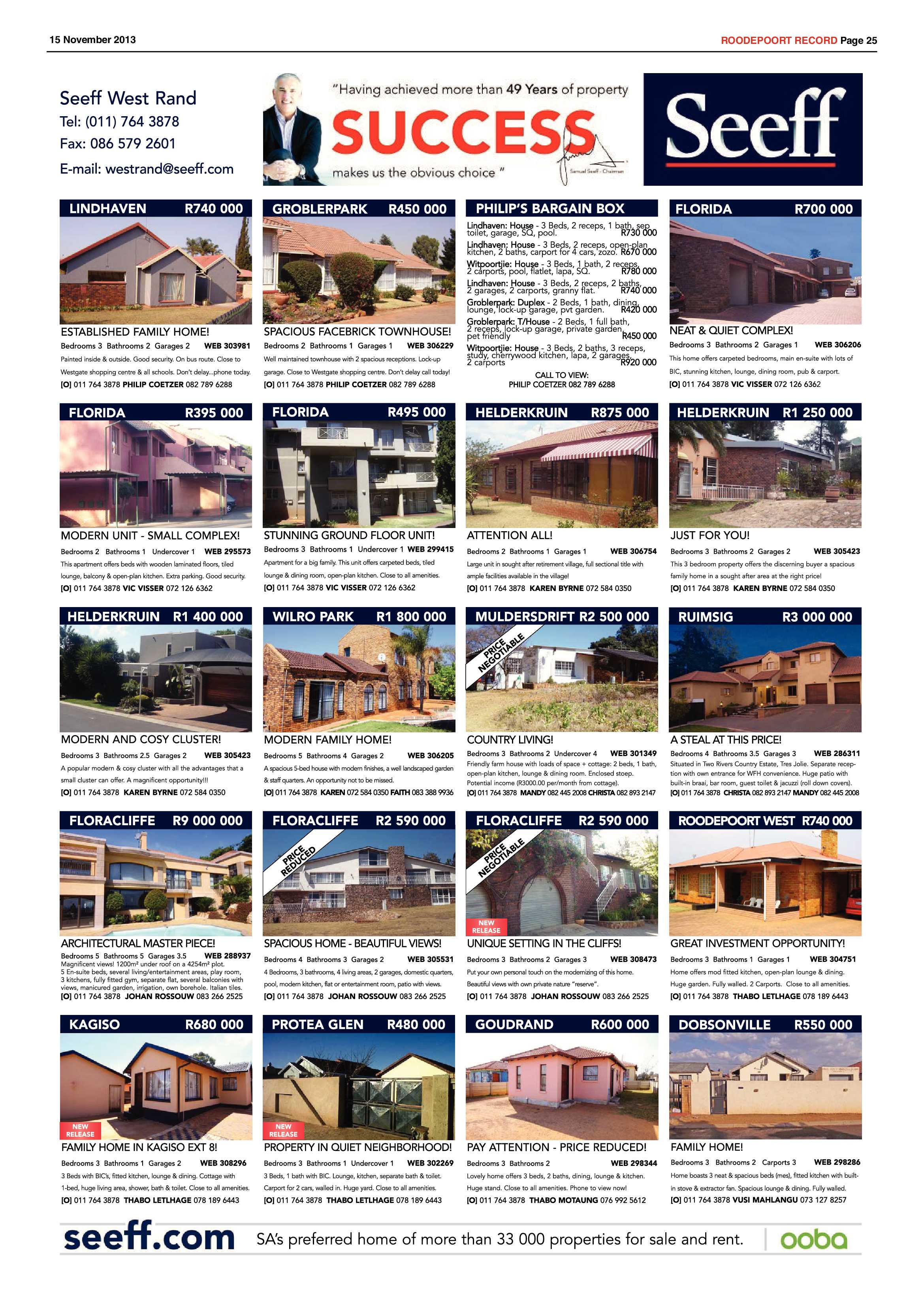 Roodepoort Record 15 November 2013 page 25