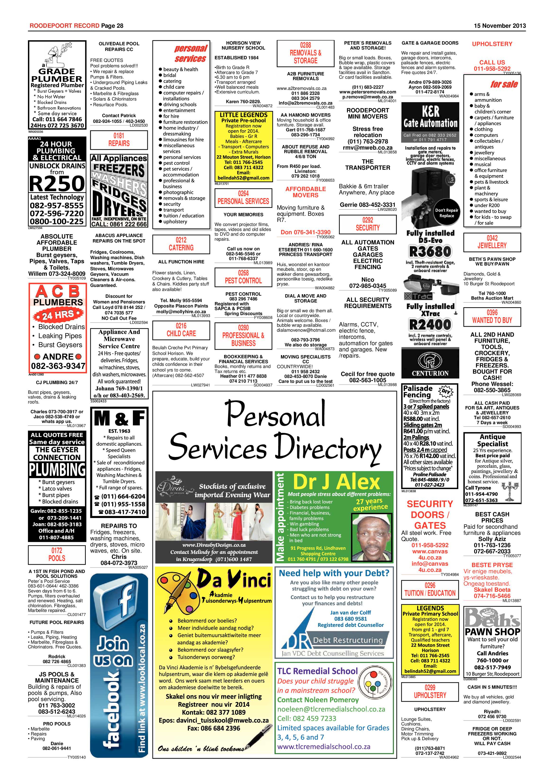 Roodepoort Record 15 November 2013 page 28